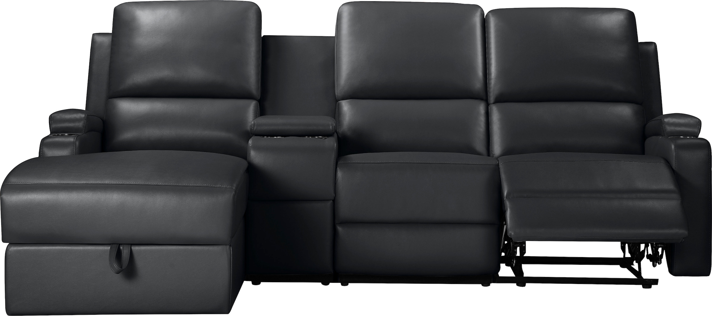 Home affaire Ecksofa »Napori Multimediasofa, 3er Kinosessel XXL, L-Form,«, Kinosofa mit Relaxfunktion, Getränkehalter, Staufach und Staukasten