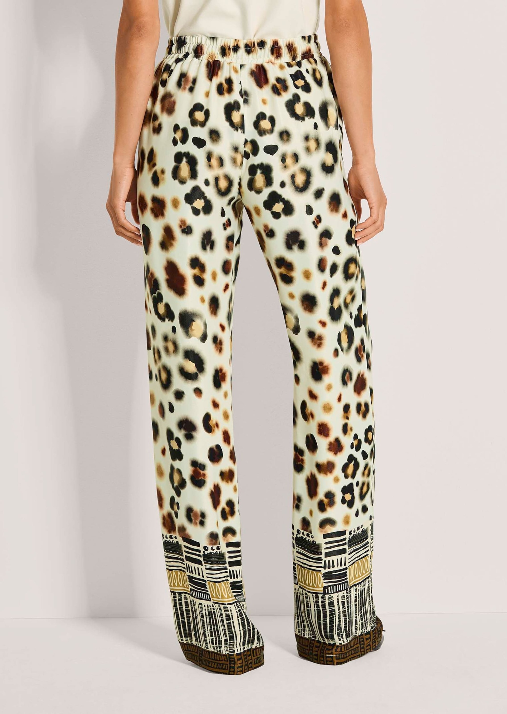 MADELEINE Chinos »Palazzohose Druckhose mit Animal-Print«