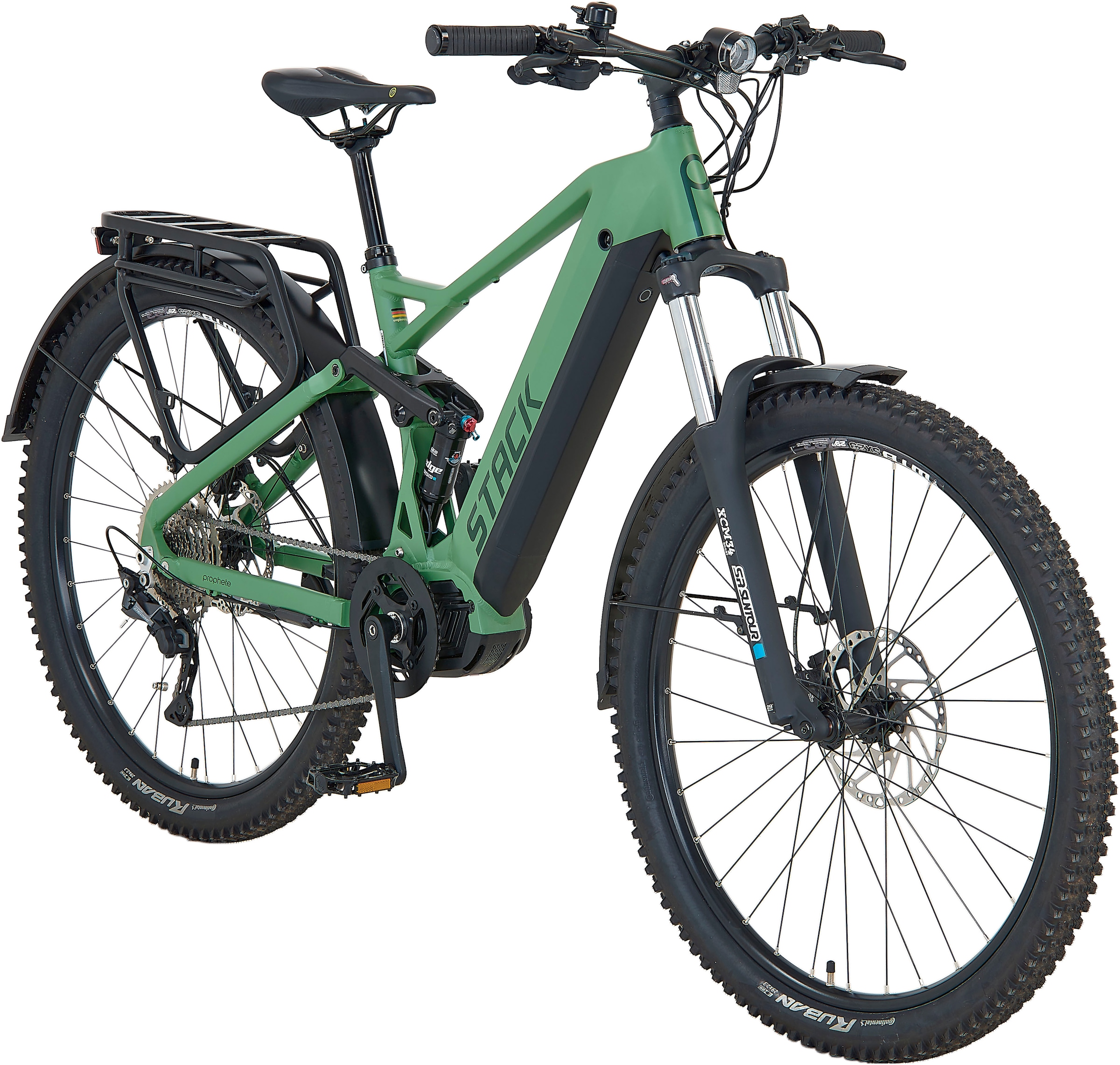 Prophete E-Bike »Stack 5.0«, 10 Gang, Shimano, Mittelmotor 250 W, (Akku-Ladegerät), Pedelec, Elektrofahrrad für Damen u. Herren, MTB