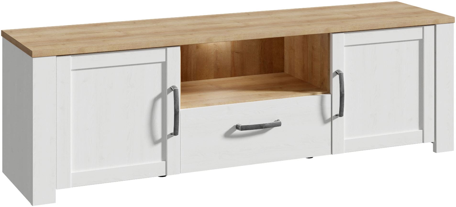 FORTE TV-Board »Bohol TV-Schrank, Stauraum, 2 farbiges Dekor, landhaus« B/H/T 166,1/51,8/42cm, 2 Türen, 1 SK