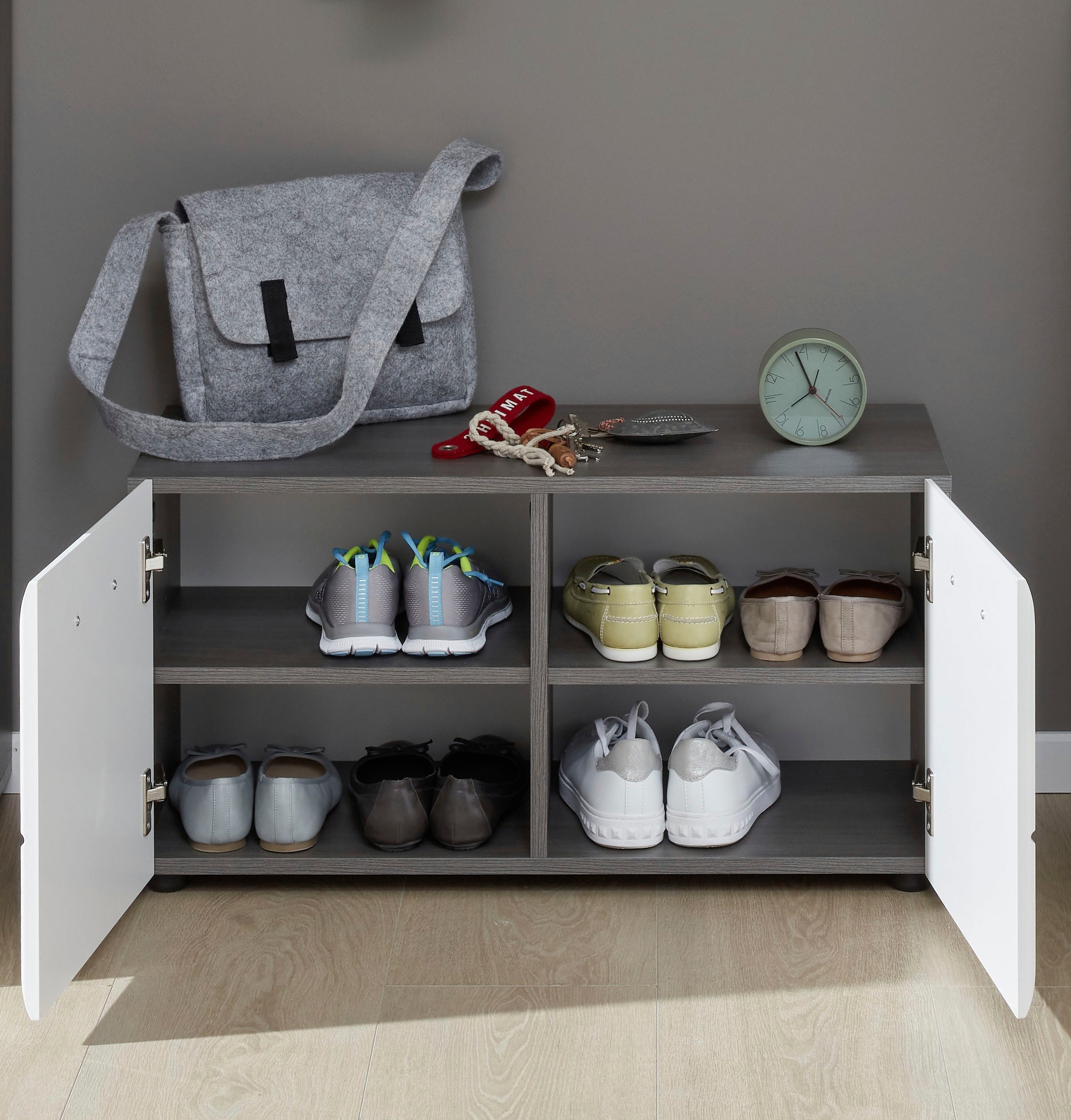 Home affaire Sitzbank »Sovana« Sitzbank mit 2 Türen - (B/T/H) 80/35/41 cm