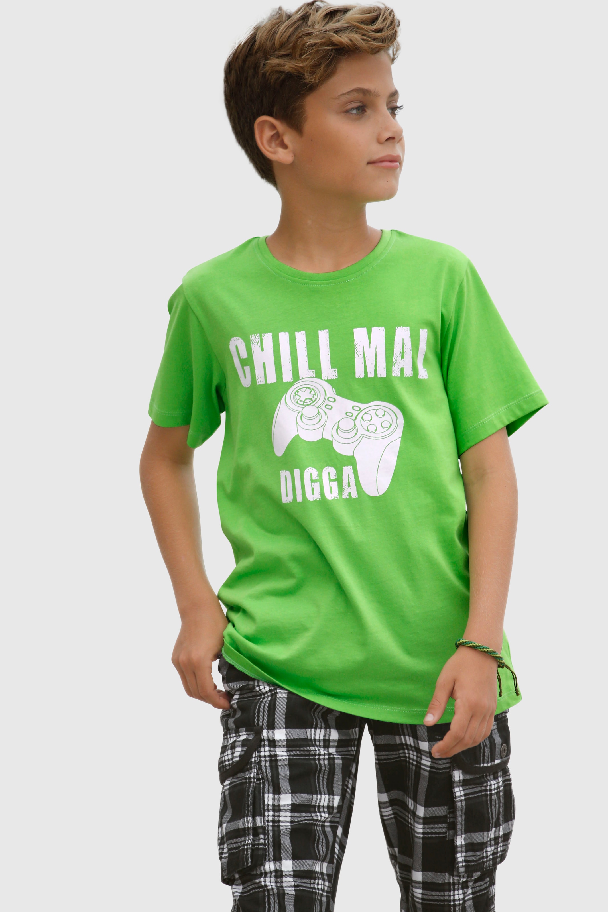 KIDSWORLD T-Shirt »CHILL MAL«, Spruch bei
