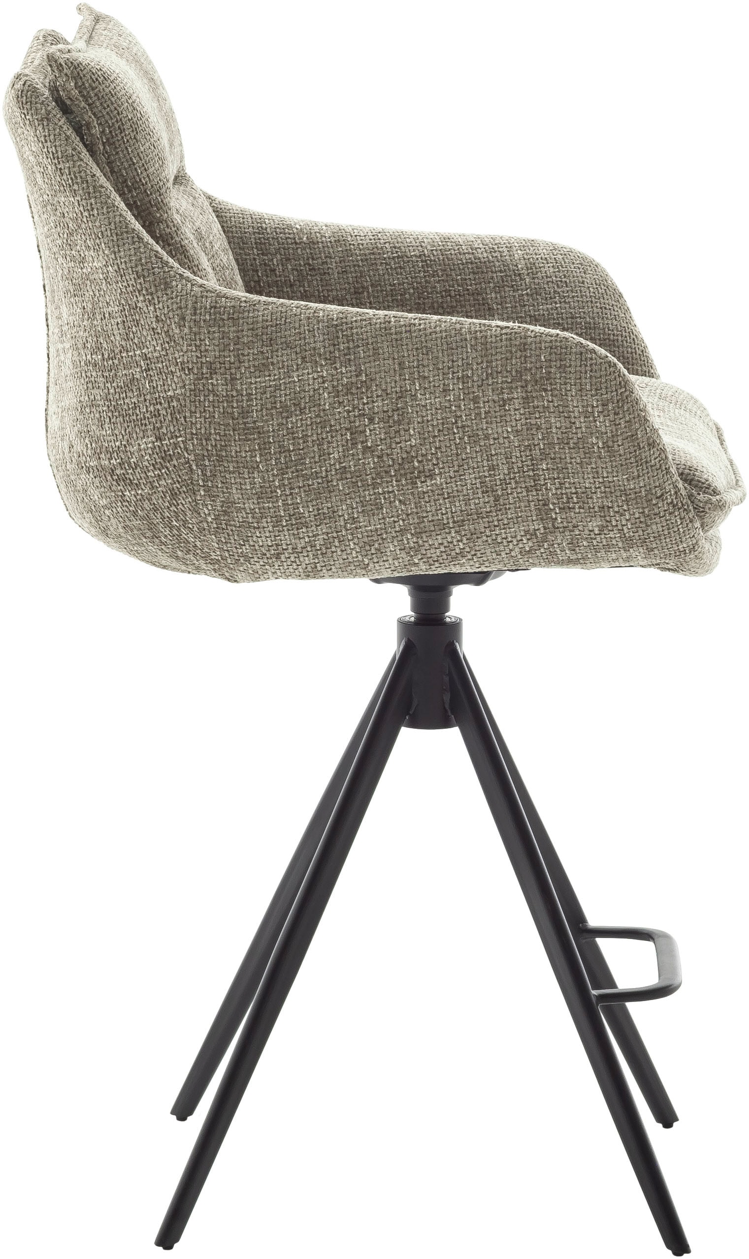 MCA furniture Bistrostuhl »Parker Tresenstuhl mit Armlehnen Tresenhocker«, (Set), 2 St., Struktur weich, Barhocker,Barmoebel,Barstuhl,360° drehbar,mit Lehne,belastbar 120 kg