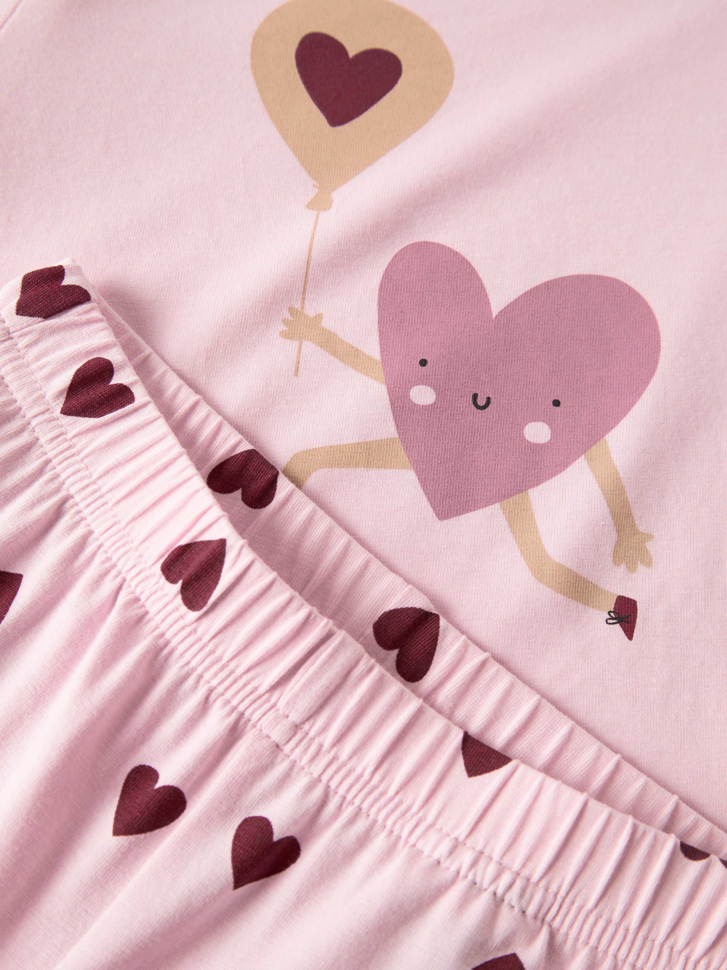 Name It Schlafanzug »NMFNIGHTSET CUTIE HEART NOOS« Baumwollmischung