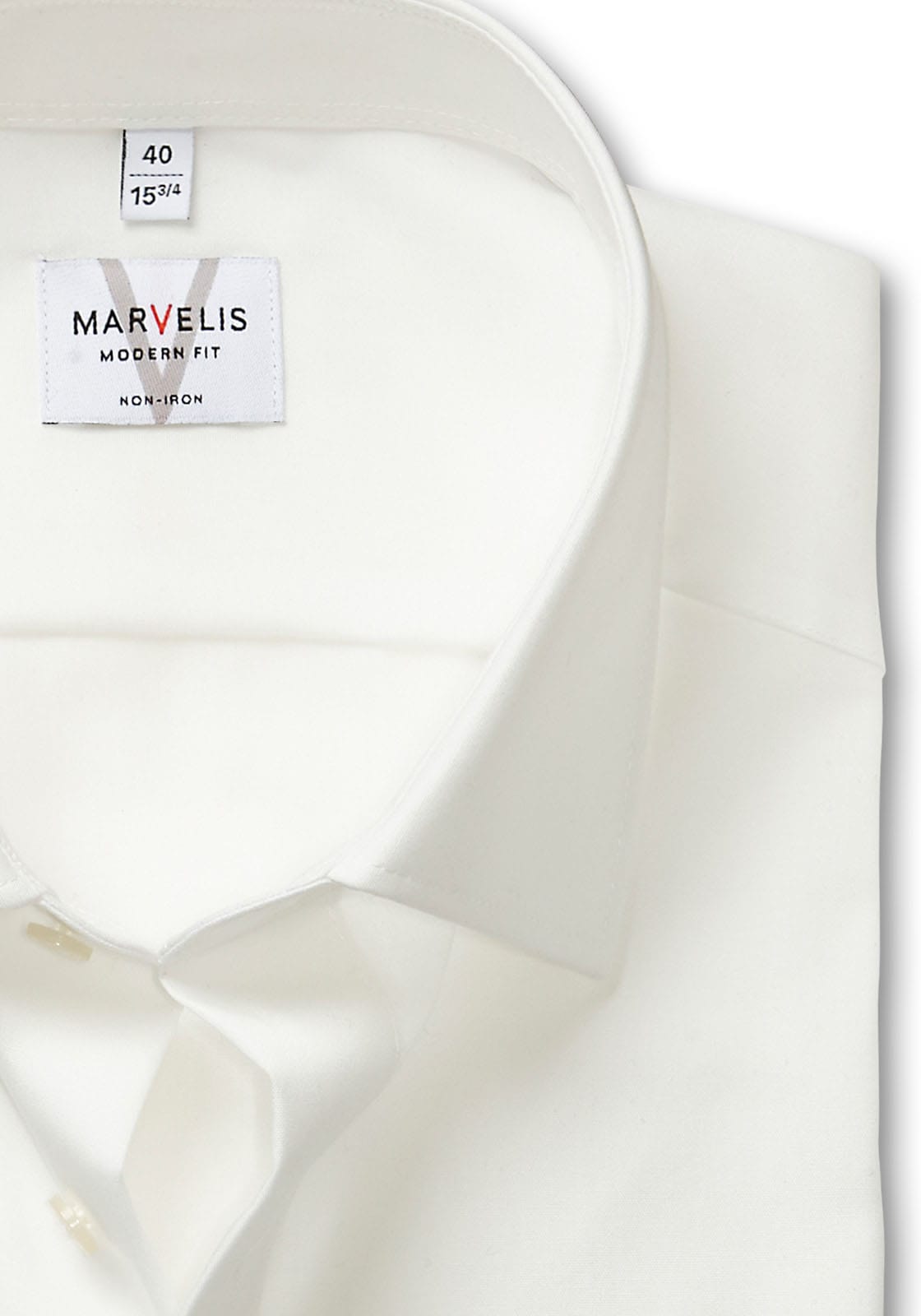 MARVELIS Langarmhemd modern fit, Businesshemd, bügelfrei, New-Kentkragen