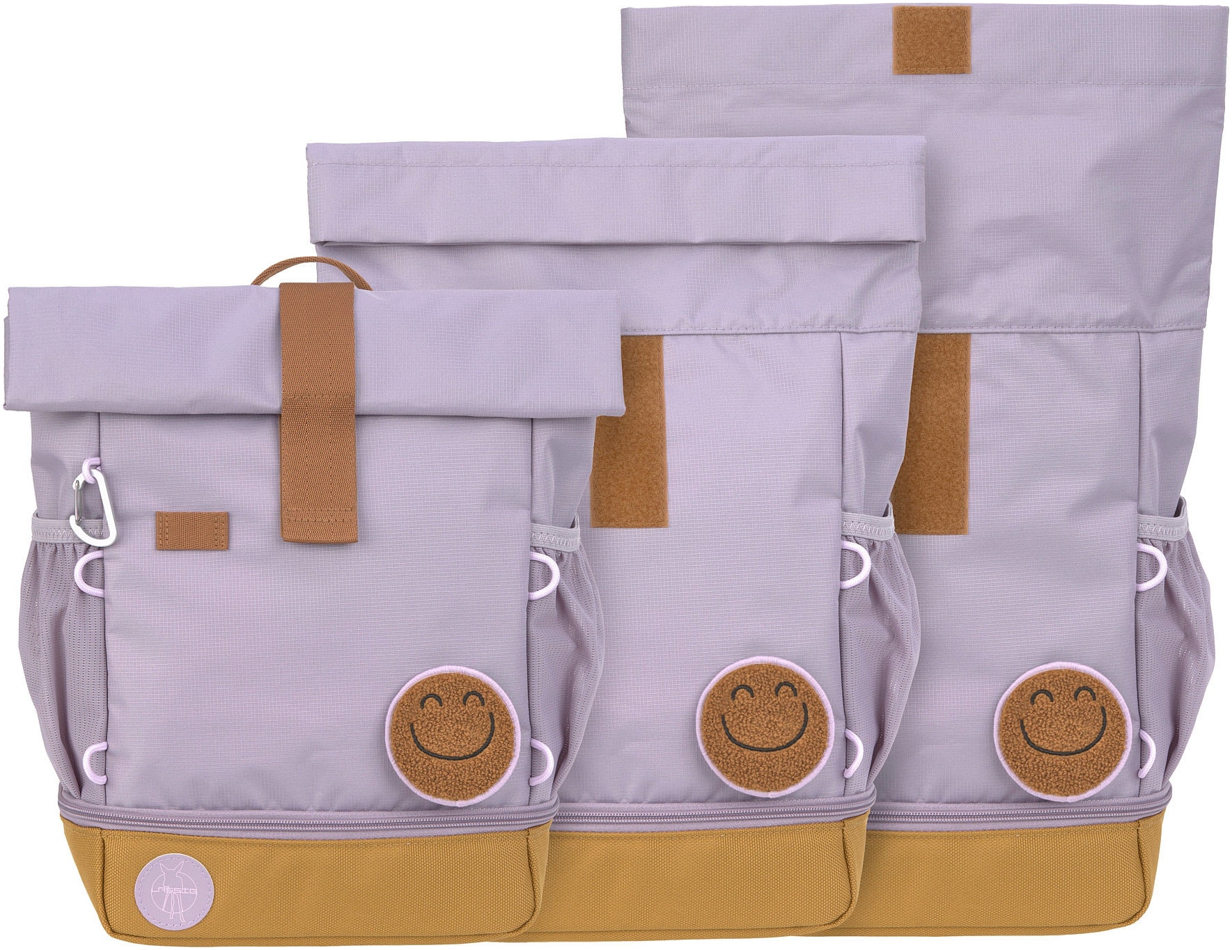 LÄSSIG Kinderrucksack »Little Gang, Mini Rolltop Backpack, lilac« Reflektoren aus recycelten PET-Flaschen