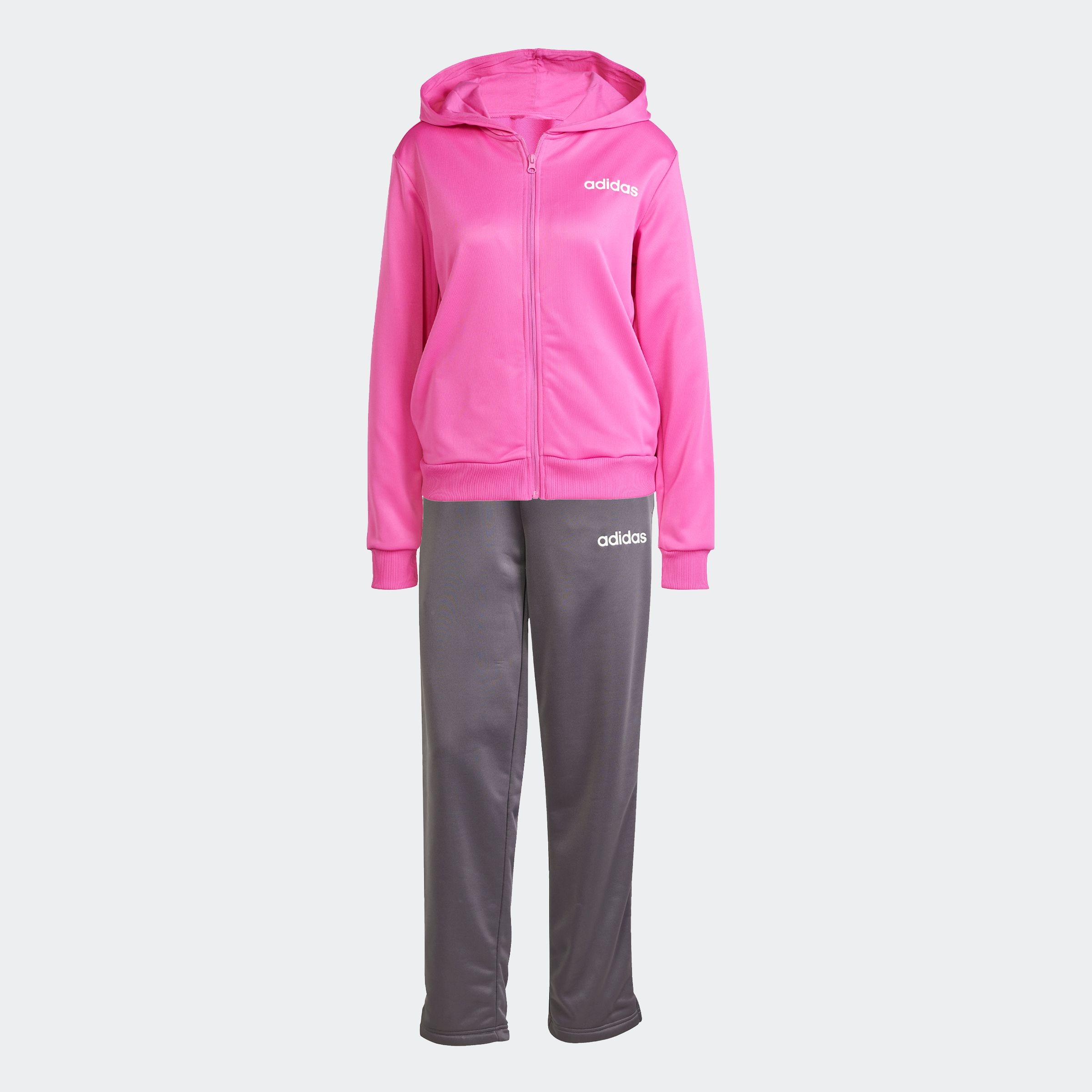 adidas Sportswear Trainingsanzug »W LINEAR TS«, (2 tlg.), Trainingsjacke mit Kapuze, Tracksuit
