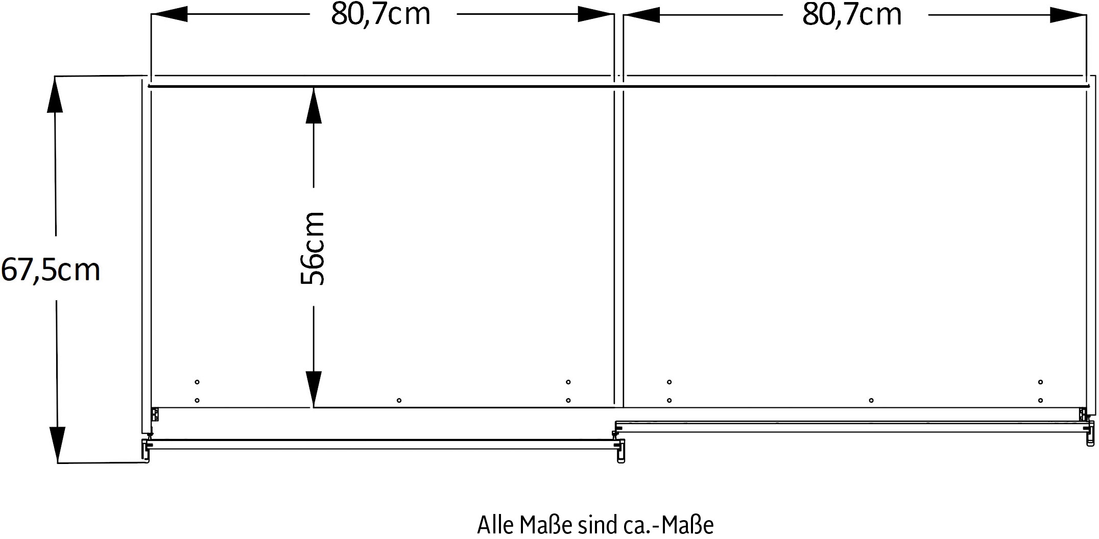 STAUD Schwebetürenschrank »Sinfonie Plus, edles Design in hochwertiger Qualität, Made in Germany« Mit Spiegeltüre und vier verschiedenen Ausstattungsvarianten