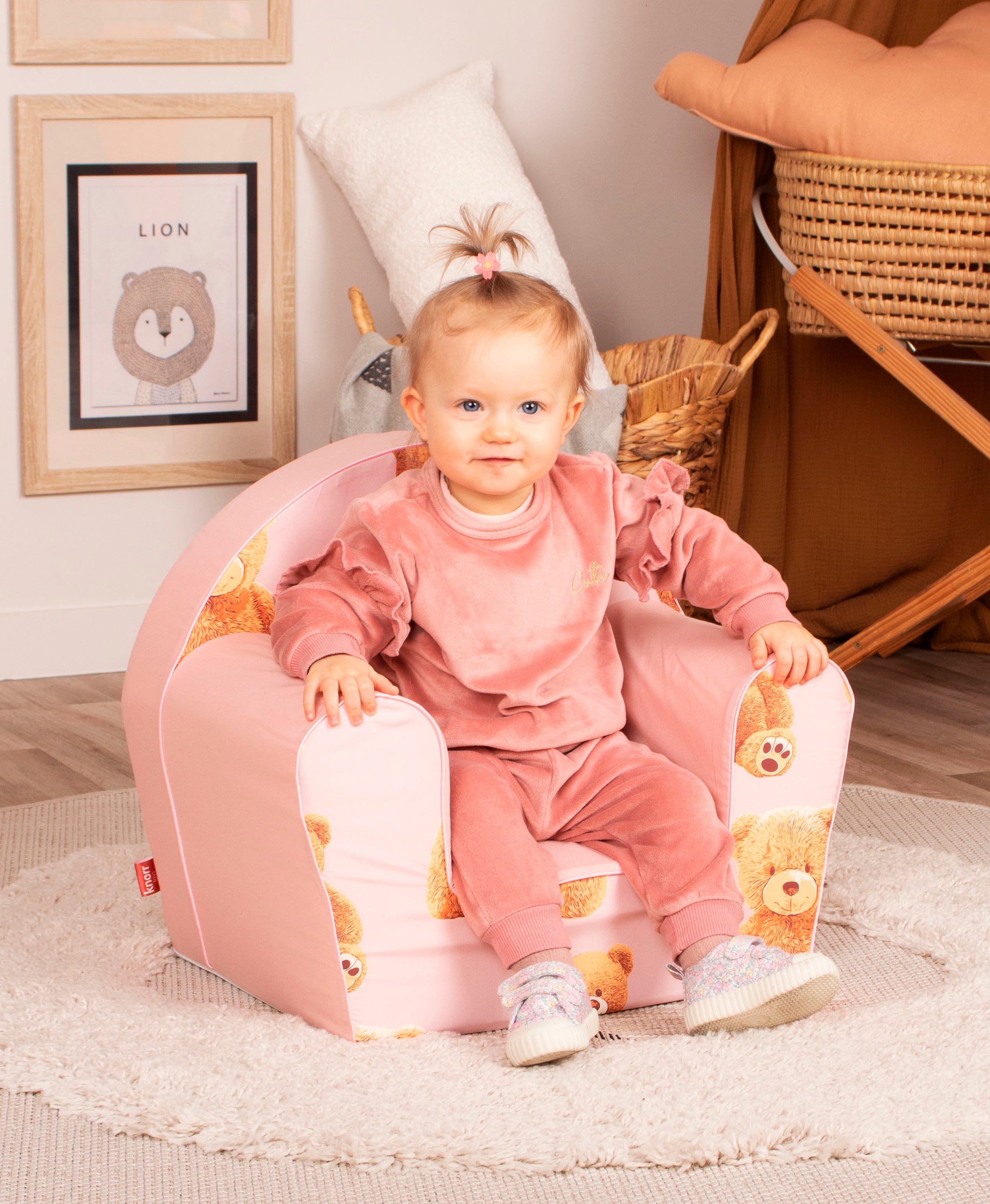 Knorrtoys® Sessel »Teddy pink«, für Kinder; Made in Europe