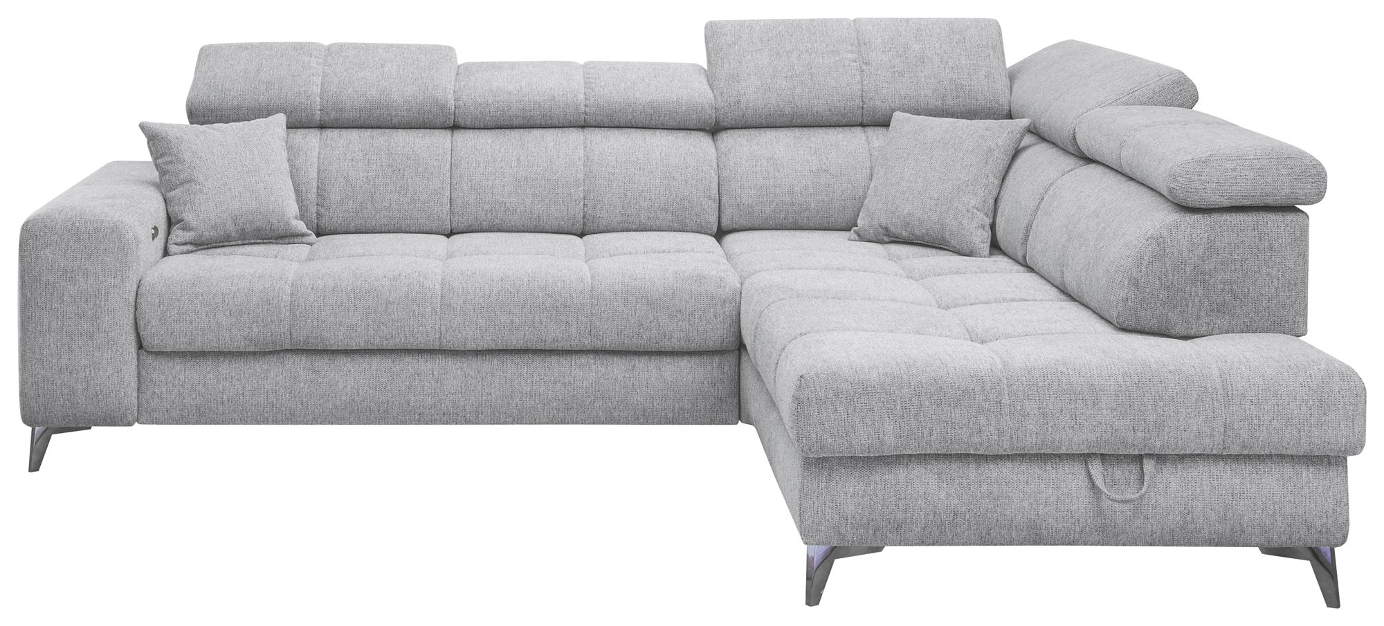 ED EXCITING DESIGN Ecksofa »Sydney L-Form« motorischer Sitztiefenverstellung, USB-Port & 2 Zierkissen