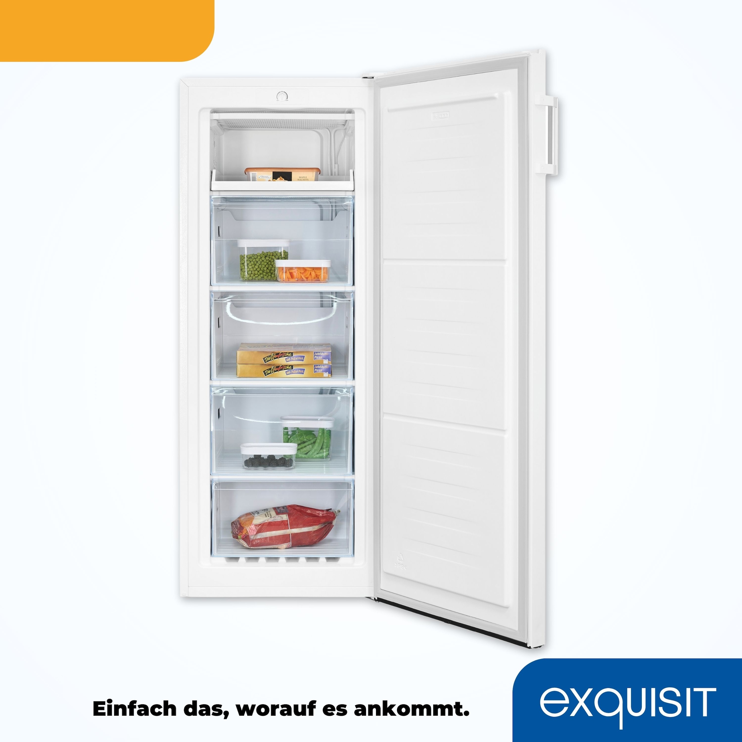 exquisit Gefrierschrank »GS230-H-010E«, 143,4 cm hoch, 55 cm breit
