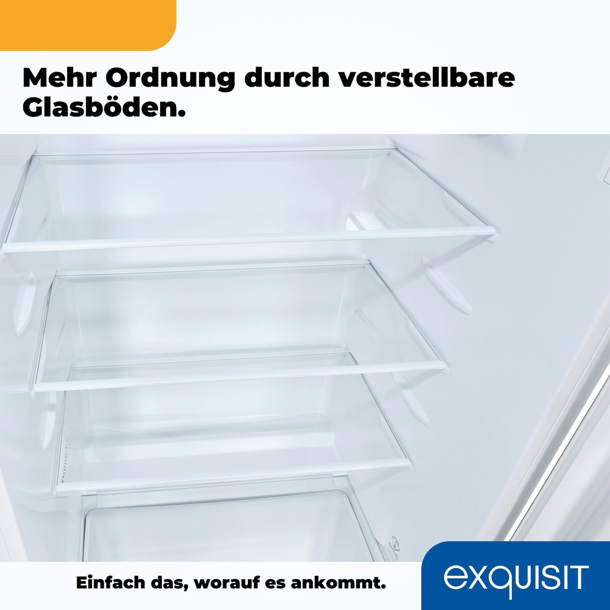 exquisit Einbaukühlschrank »EKS201-4-E-040E«, Schlepptür