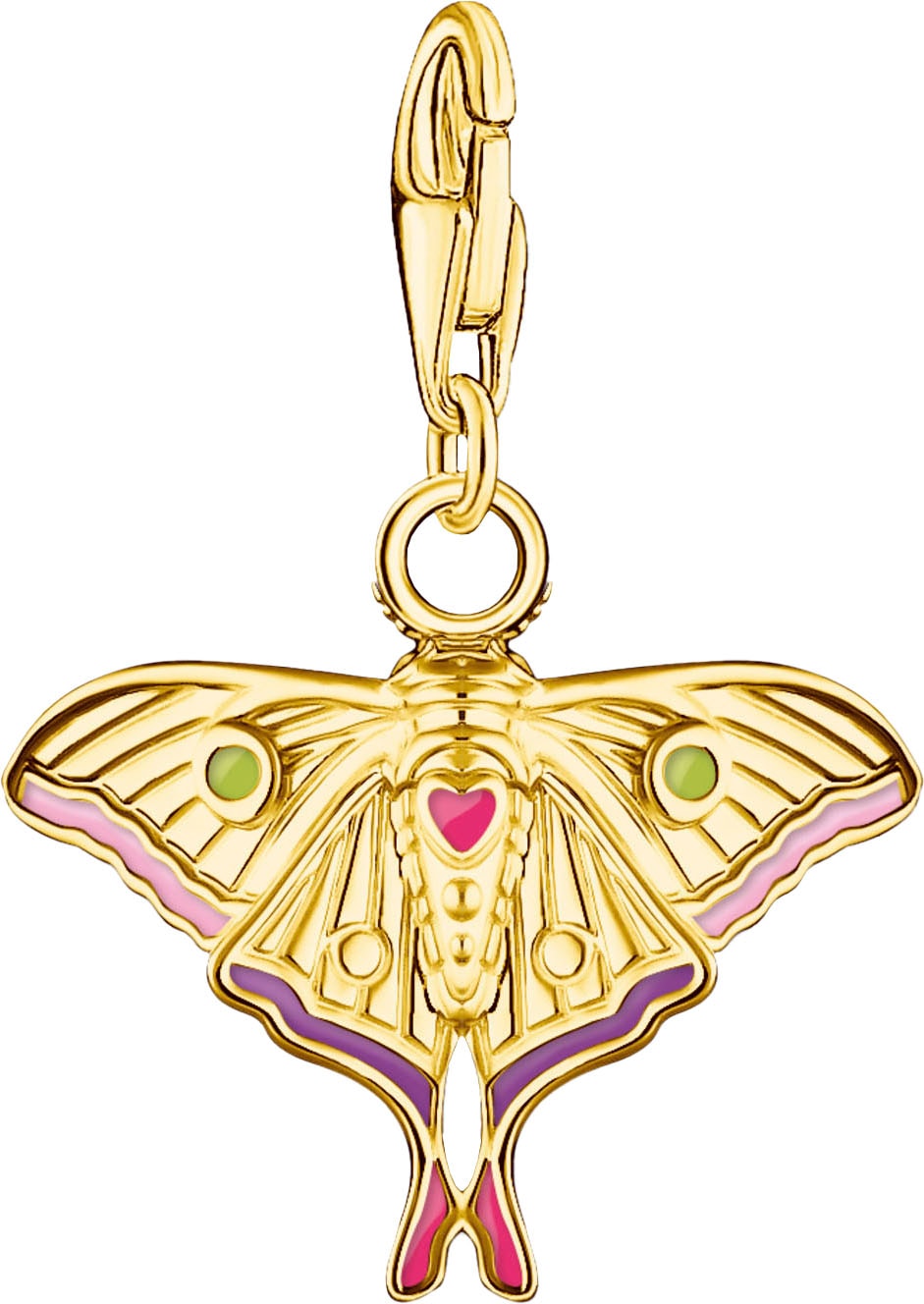 THOMAS SABO Charm-Einhänger »Charm Nachtfalter bunt, 2209-565-7, 2209-691-7«, mit Zirkonia (synth.)