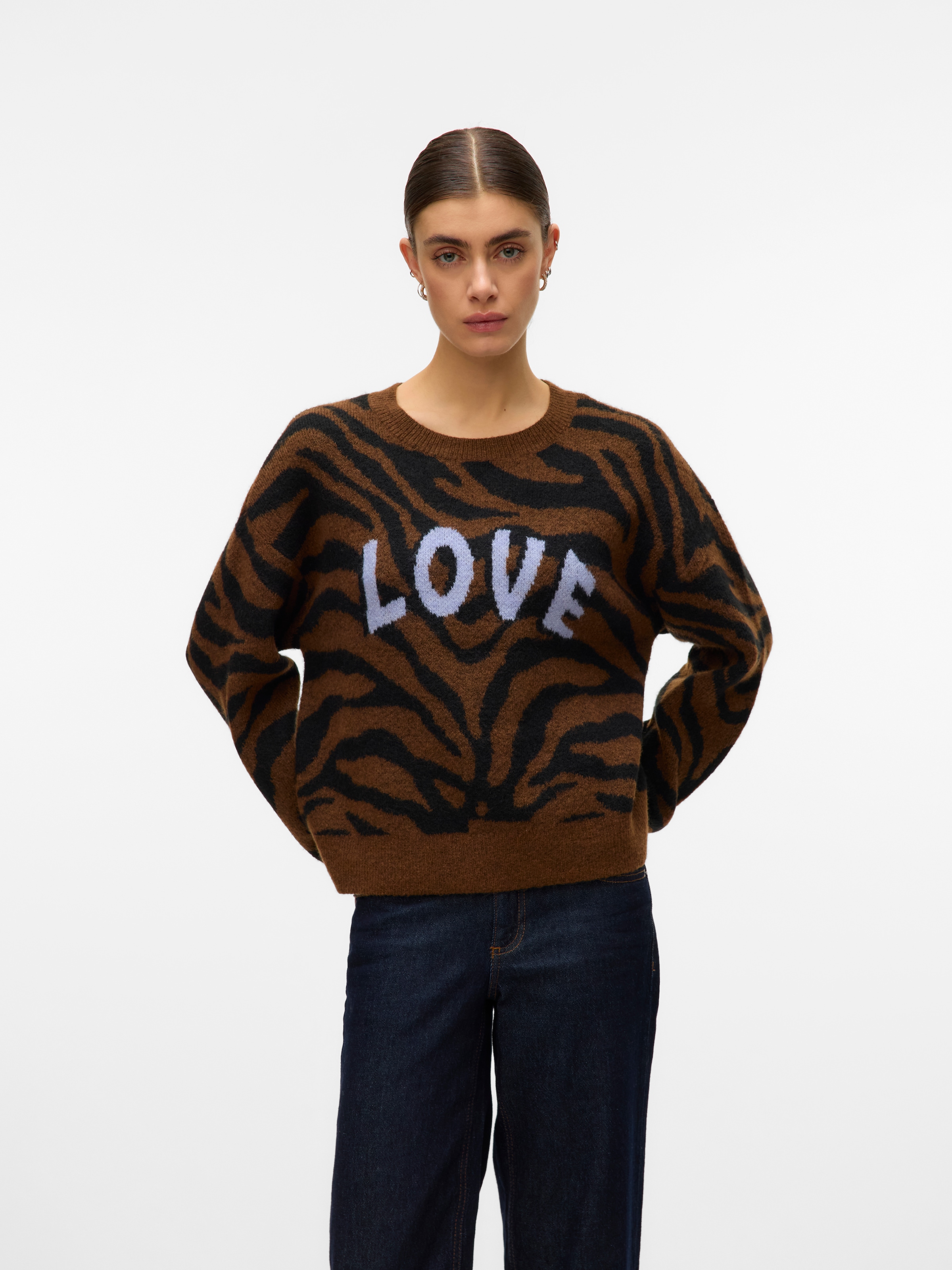 Vero Moda Strickpullover »VMNEWKAI LS O-NECK PULLOVER BOO«
