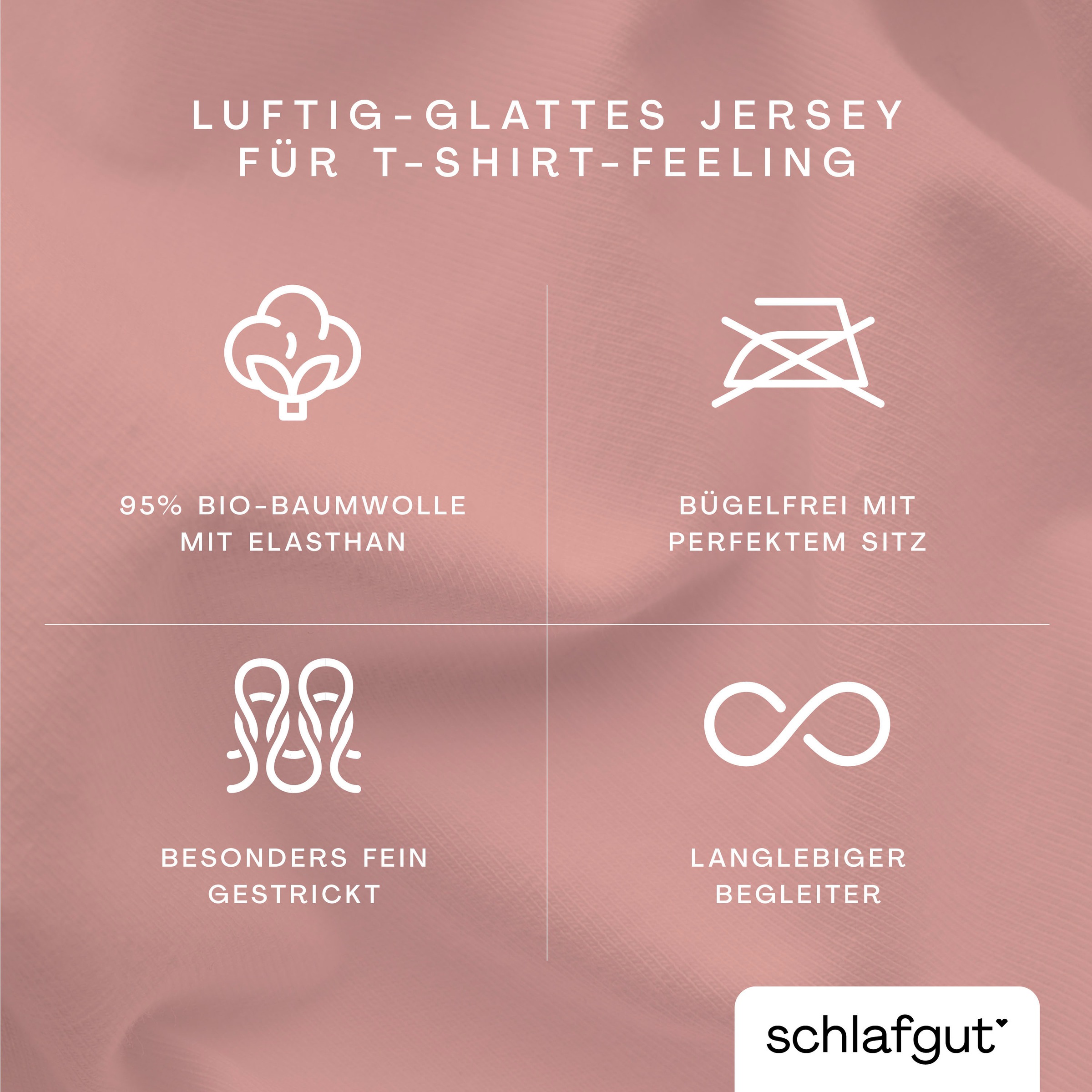 Schlafgut Bettbezug »Knitted Jersey uni, aus Bio-Baumwolle mit Elasthan, Reißverschluss«, (1 St.), bügelfrei, Mix & Match Bettwäsche: passender Kissenbezug erhältlich