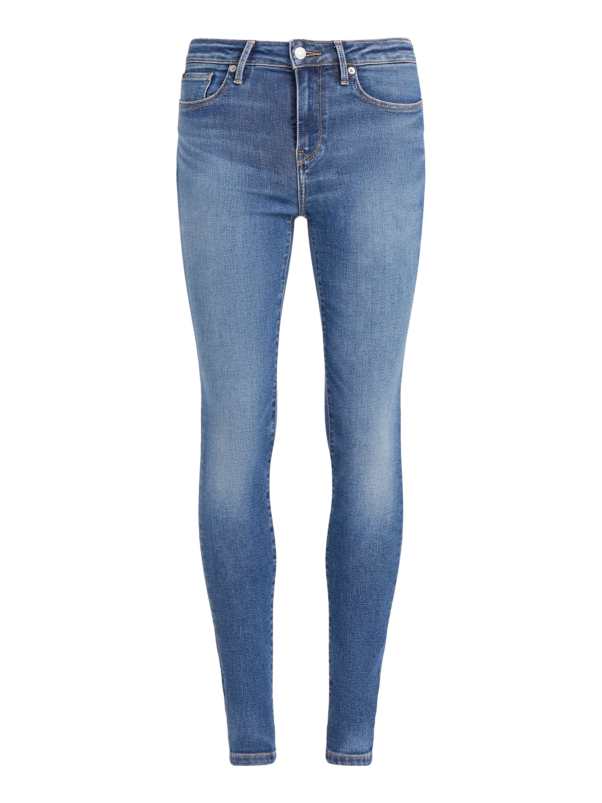 Tommy Hilfiger Curve Skinny-fit-Jeans »CRV HARLEM U SKINNY HW«, Große Größen in Stoned Washed Optik