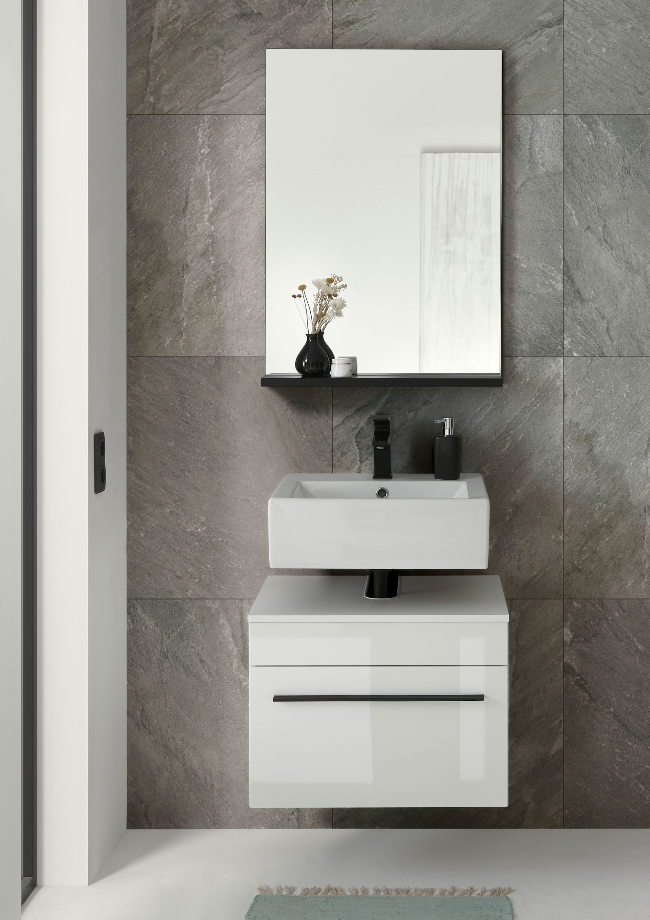 Home affaire Badmöbel-Set »Cantara, Bad im modernen Design, 2-teiliges Badezimmer« Set, 2 Stk. tlg.