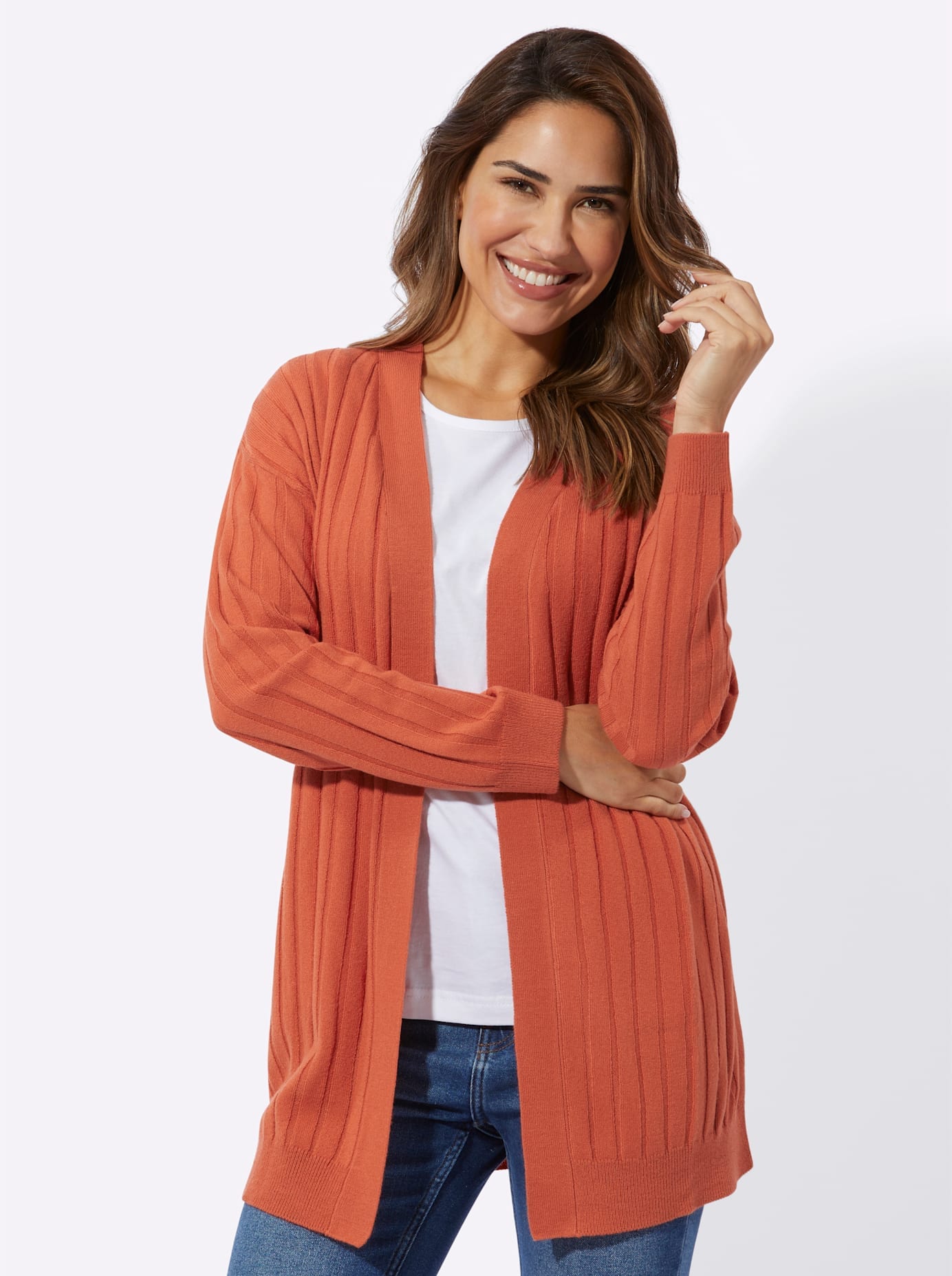 Classic Basics Longstrickjacke