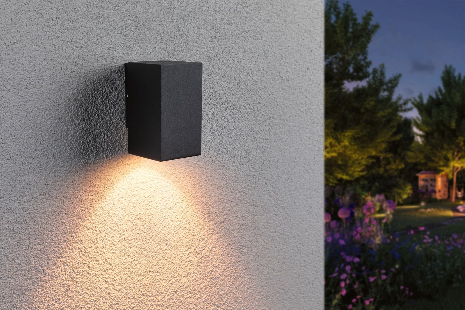 Paulmann LED Außen-Wandleuchte »Flame IP44 eckig 58x103mm 2200K 4W 265lm 230V 75° Metall«, 1 flammig, insektenfreundlich