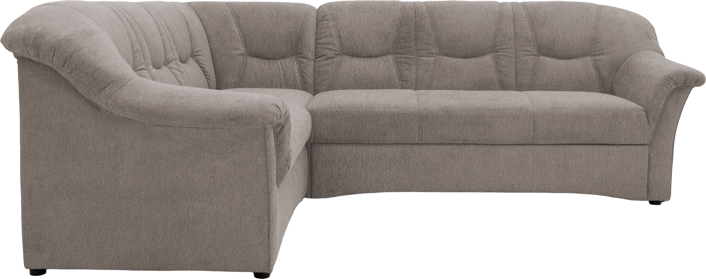 OTTO home Ecksofa »Langelland 232 x 146 cm, auch mit Schlaffunktion, mittelfester Sitz« L-Form, mit Federkern, pflegeleichter, weicher Luxus-Microfaser