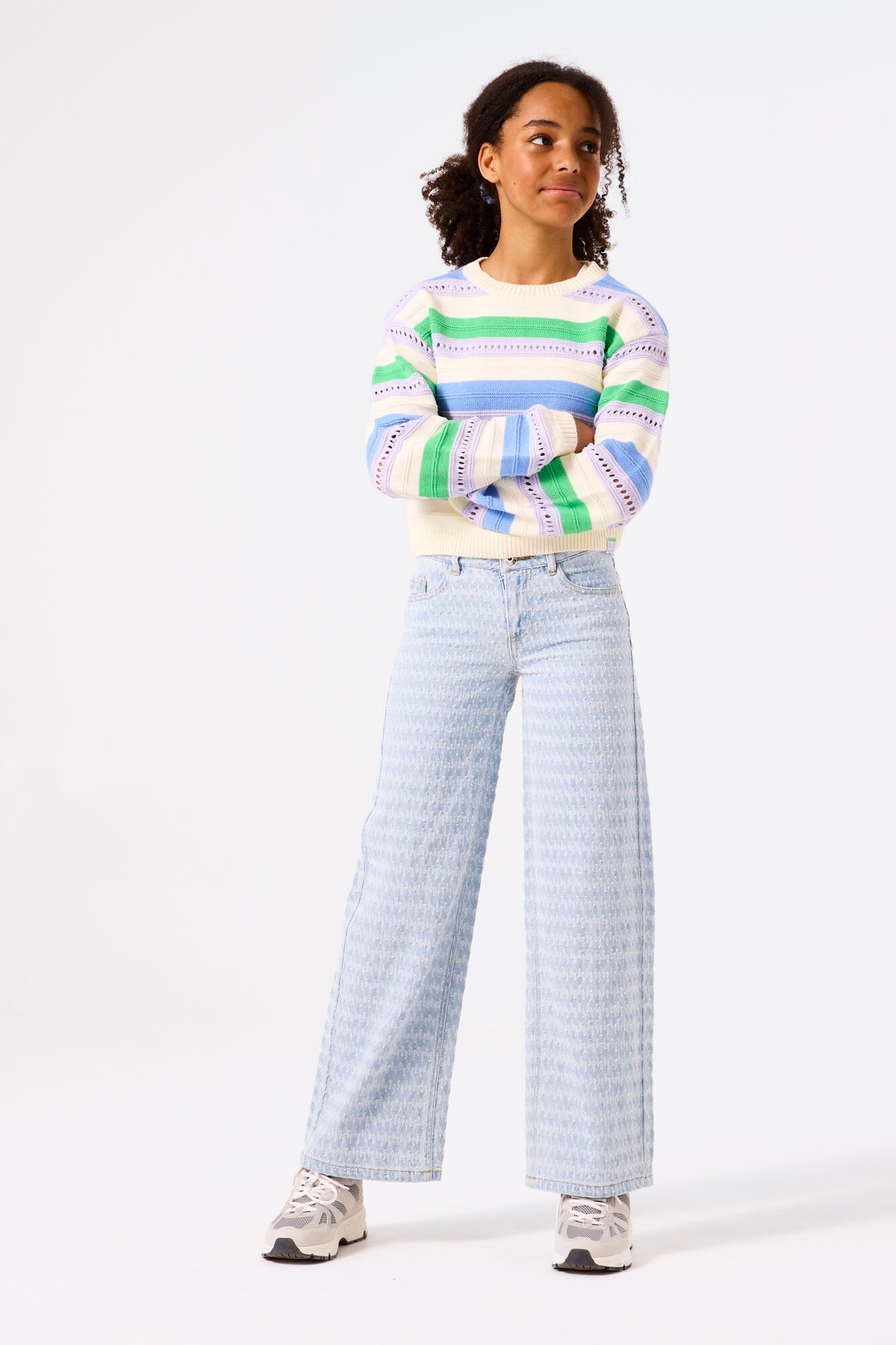 Garcia Weite Jeans, mit Strukturmuster