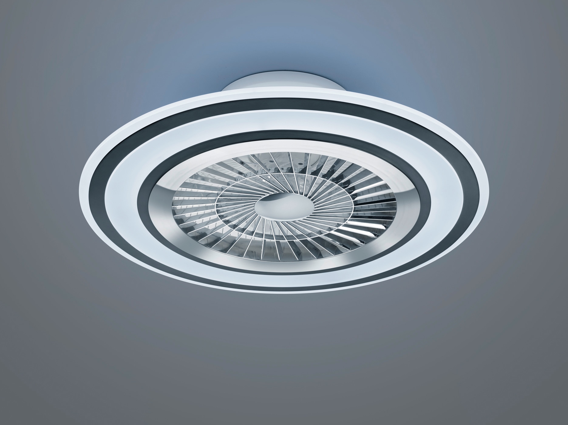 TRIO Leuchten LED Deckenleuchte »Flaga«, mit Ventilator, Fernbedienung, integrierter Dimmer und Nachtlicht. Leuchte und Ventilator getrennt schaltbar