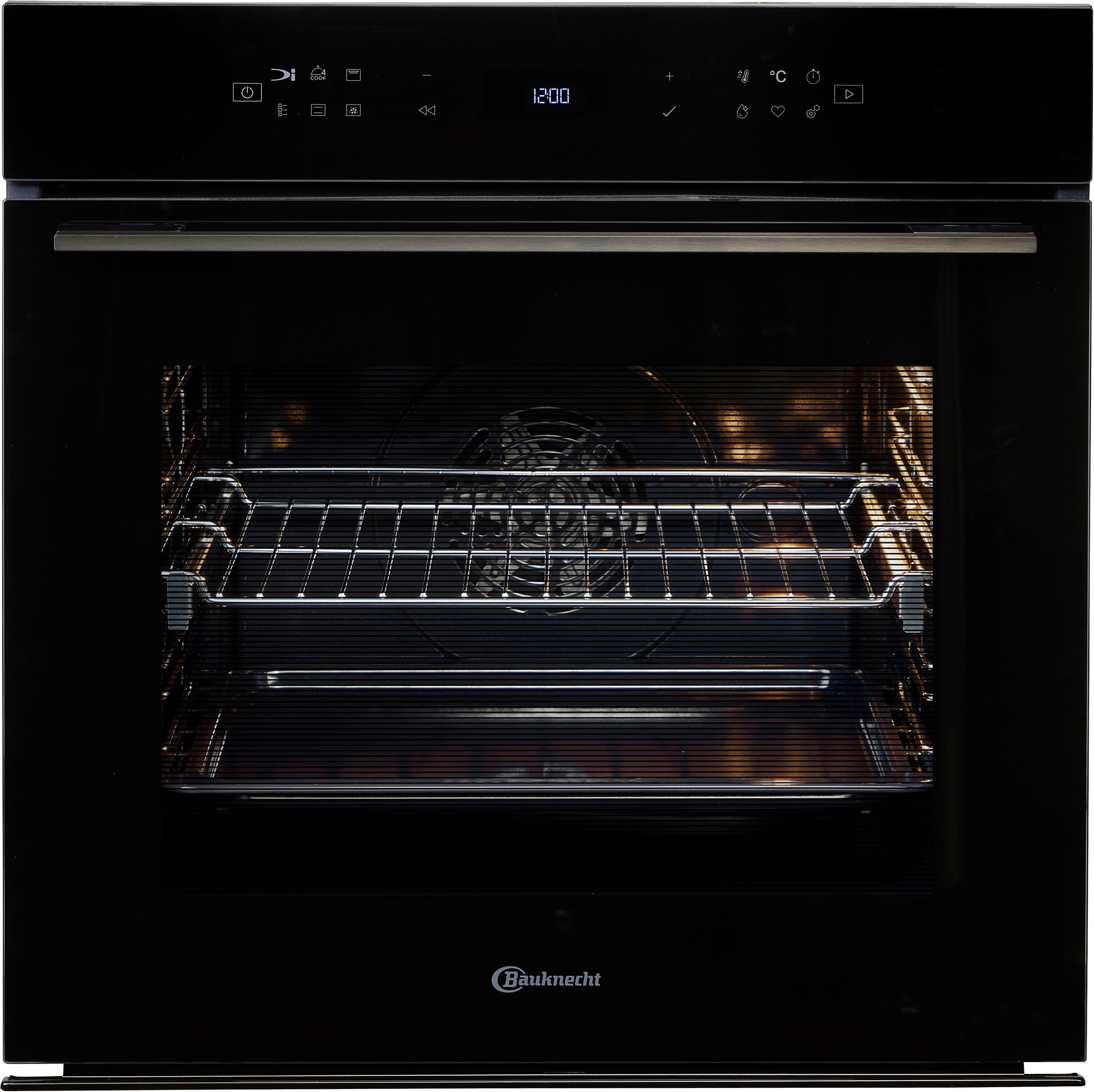 BAUKNECHT Backofen "BBI78HT1SK" mit 1-fach-Teleskopauszug mit Hydrolyse 310C Pizza-Funktion – wie frisch aus dem Steinofen, AirFry-Funktion
