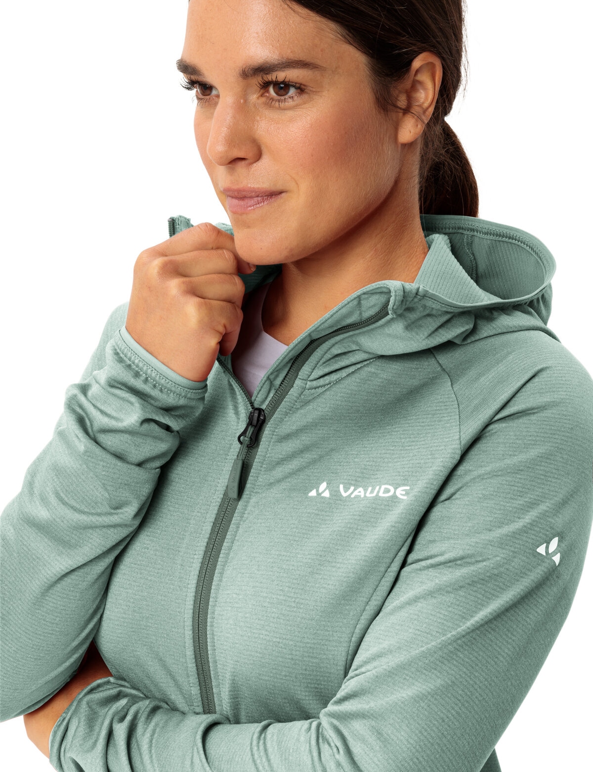 VAUDE Fleecejacke »WOMEN'S TEKOA FLEECE JACKET II« mit Kapuze sportlicher Stil, mit Kapuze und hochschließendem Kragen