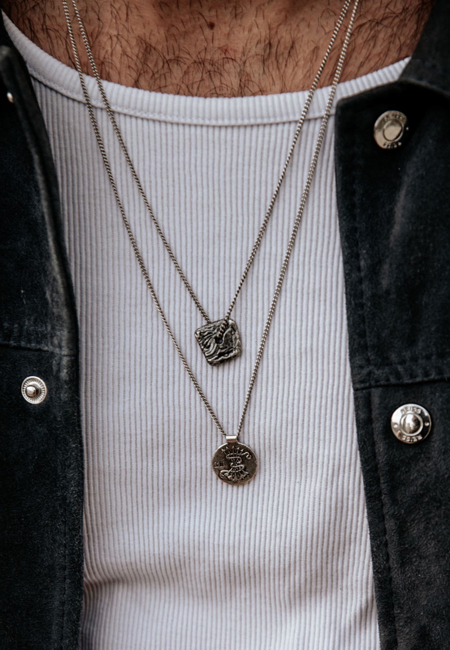 HAZE & GLORY Kette mit Anhänger »Halskette Münze Schlange Pfeile - Savage 925 Silber«