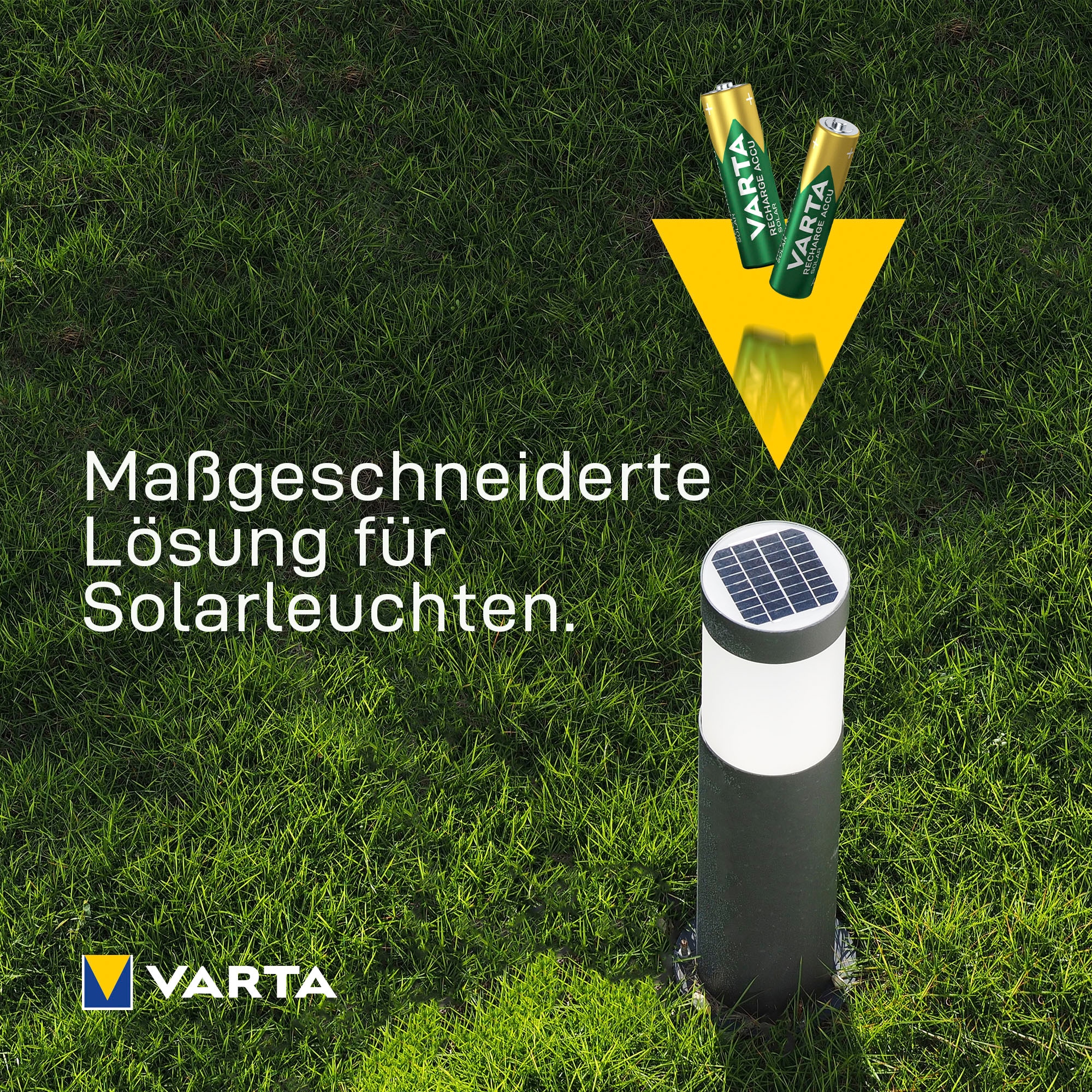 VARTA Akkupacks »RECHARGE ACCU Solar vorgeladener AA Mignon NiMH Akku (8erPack, 800mAh)«, Mignon, AA, 800 mAh