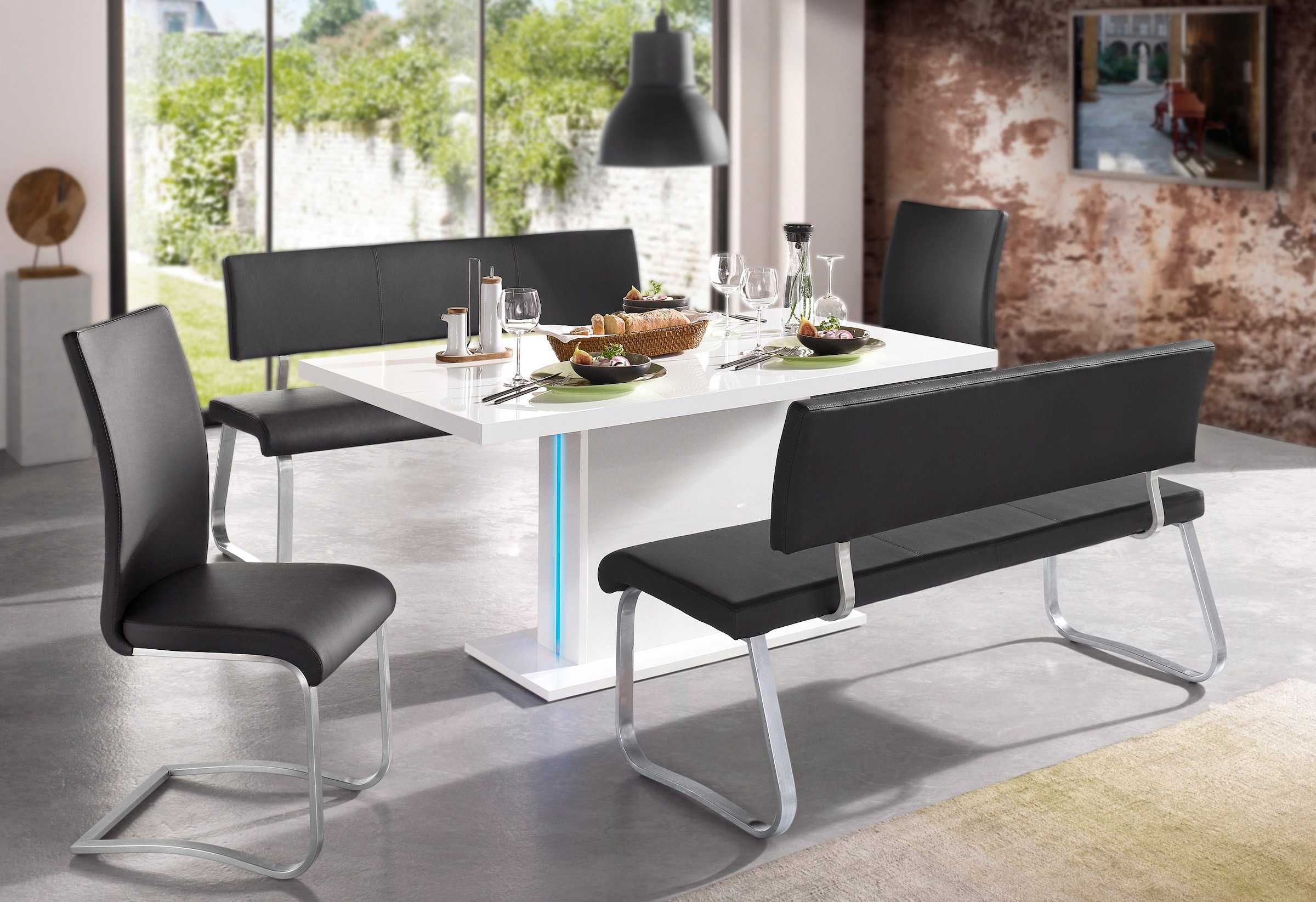 MCA furniture Polsterbank »Arco, TOPSELLER!«, (1 St., Polsterbank, Esszimmerbank), belastbar bis 280 kg, Kunstleder, in verschiedenen Breiten