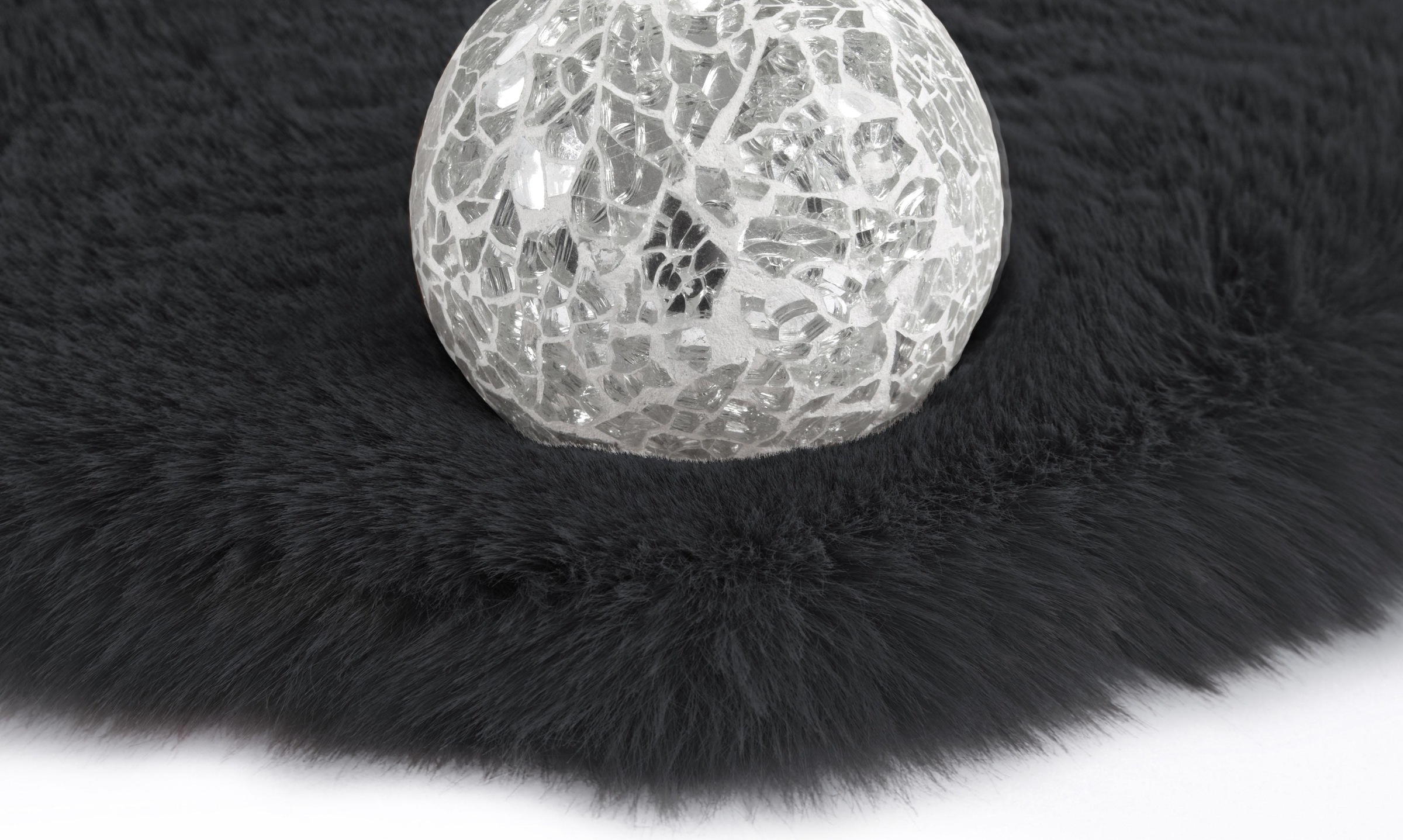 Arte Espina Fellteppich »Rabbit 100«, rund, 45 mm Höhe, Kunstfell, Kaninchenfell-Haptik, supersoft, Hochflorteppich