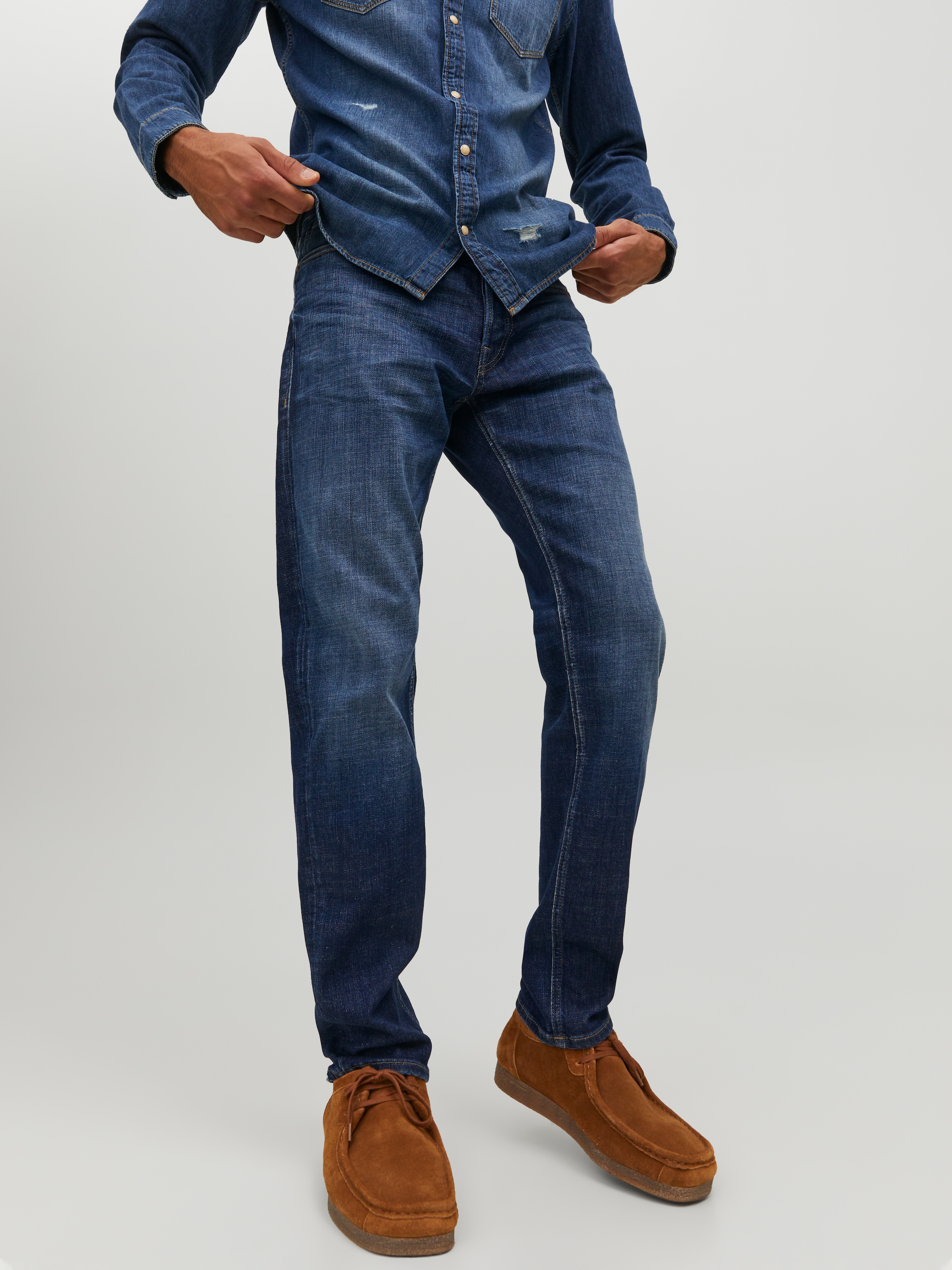 Jack & Jones Tapered-fit-Jeans »JJIMIKE JJORIGINAL CJ SN« mit Five-Pocket-Design
