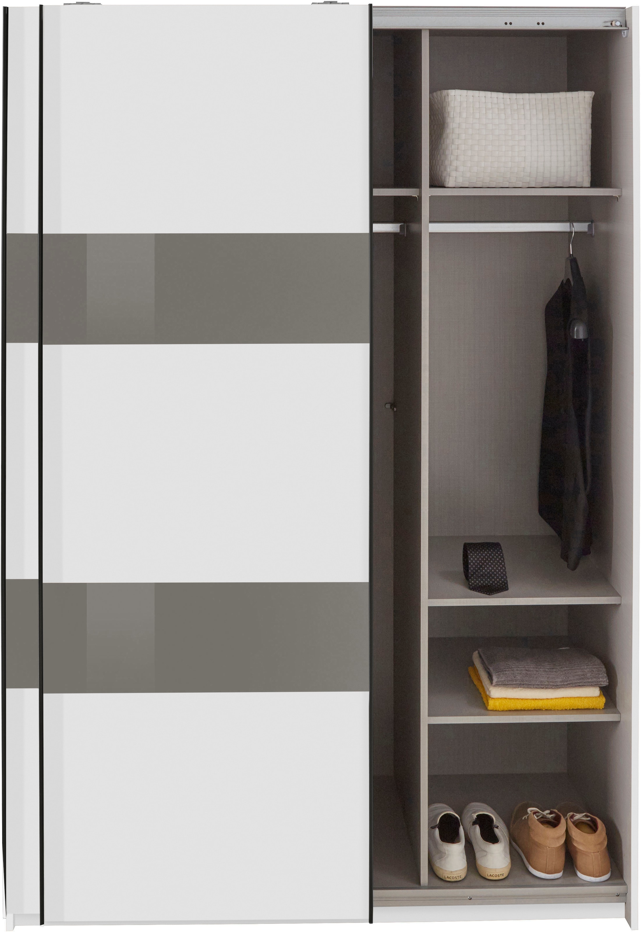 Wimex Schwebetürenschrank »Altona« mit Glaselementen und zusätzlichen Einlegeböden