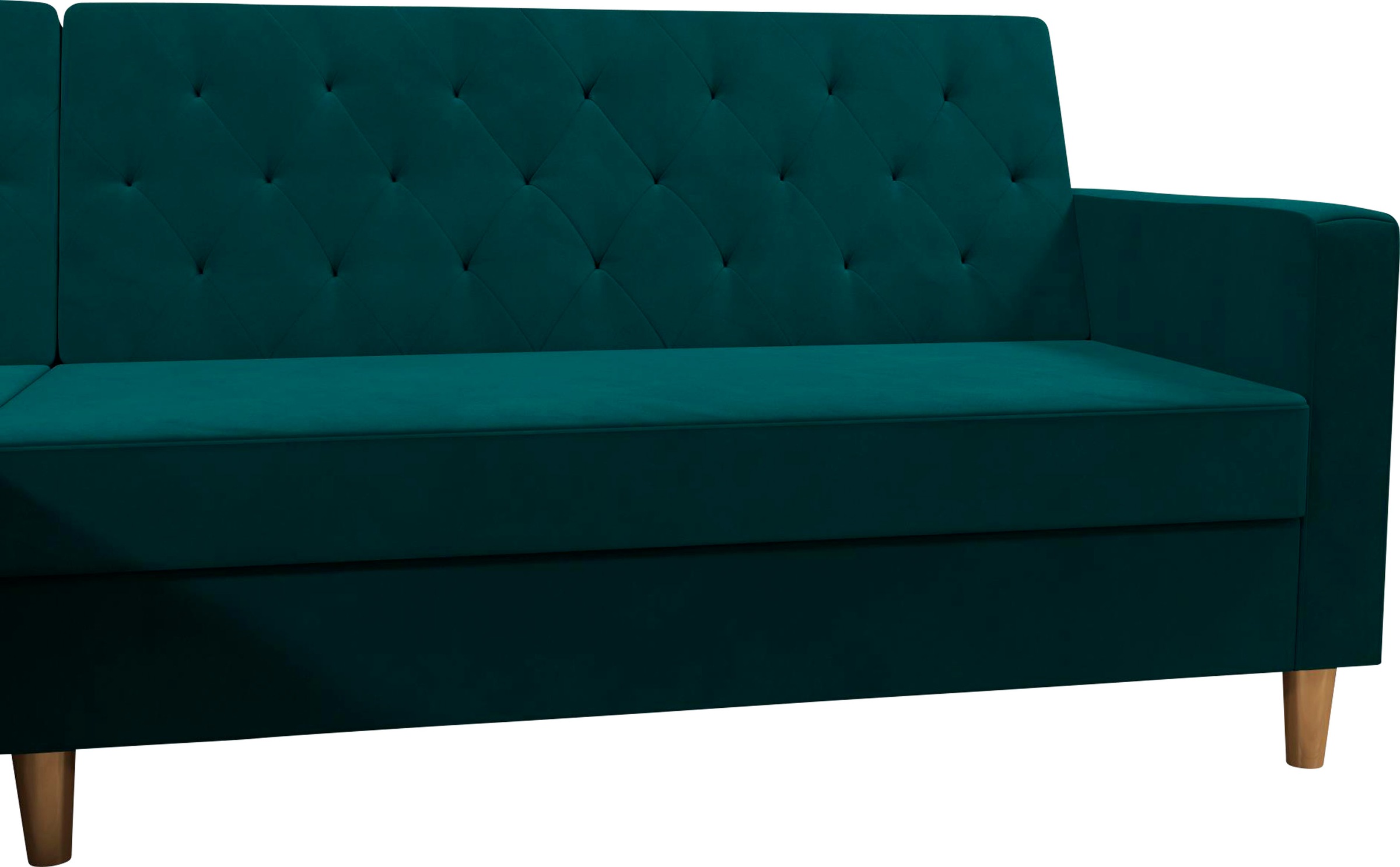 Dorel Home Ecksofa »Liberty, L-Form,« mit Schlafffunktion, Recamiere beidseitig montierbar, Sitzhöhe 43 cm