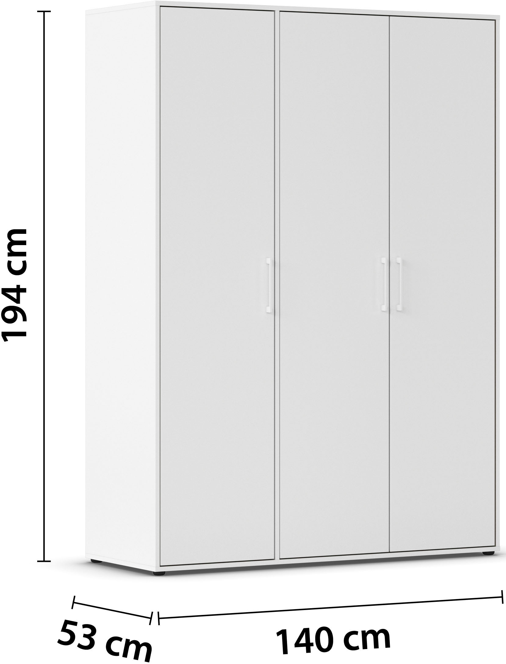 rauch Kleiderschrank »VOYAGER Garderobe Wäscheschrank  Schlafzimmer« in 3 verschiedenen Ausstattungen BASIC/CLASSIC/PREMIUM,  mit 2 modernen Griffvarianten, viel Stauraum MADE IN GERMANY