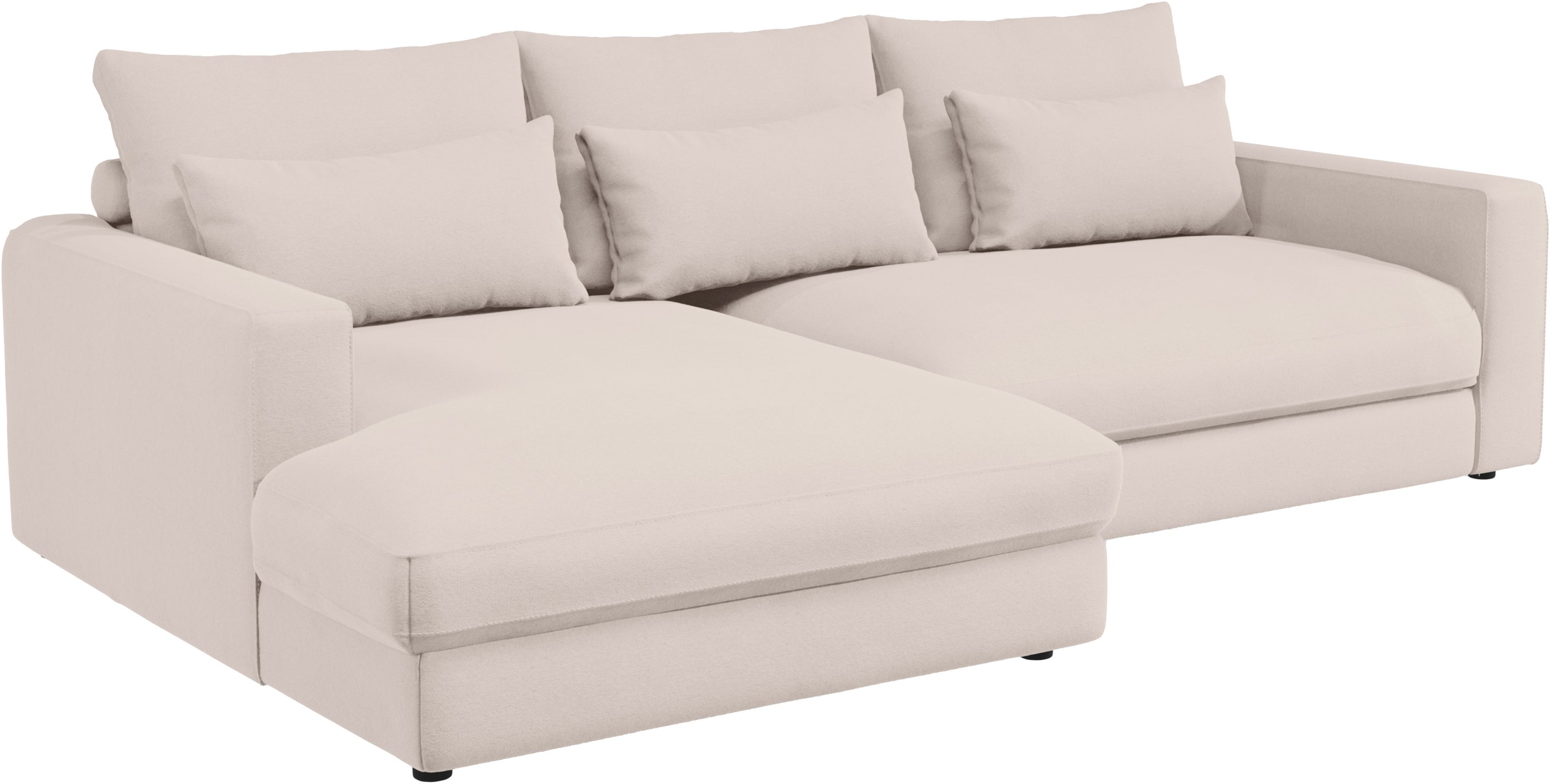 Home affaire Ecksofa »Darwin, viele Kissen, extra tiefe Sitzfläche, 271/89/171 (B(H/T)«, gemütlich und weich, L-Form, mit extra softem Sitzkomfort, Cord
