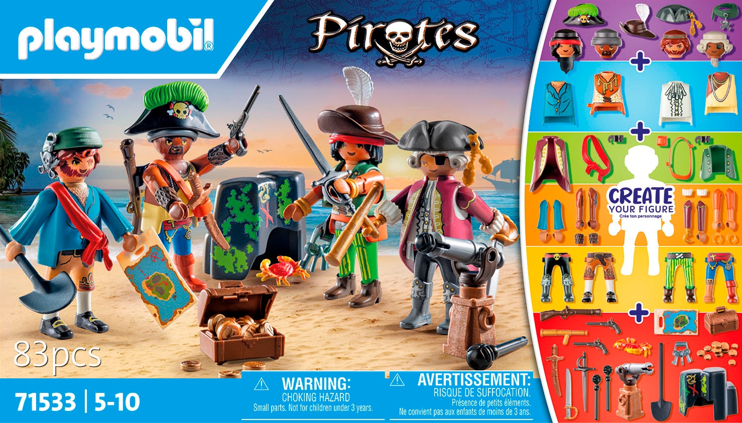 Playmobil® Konstruktions-Spielset »My Figures: Piraten (71533), Pirates« Made in Europe