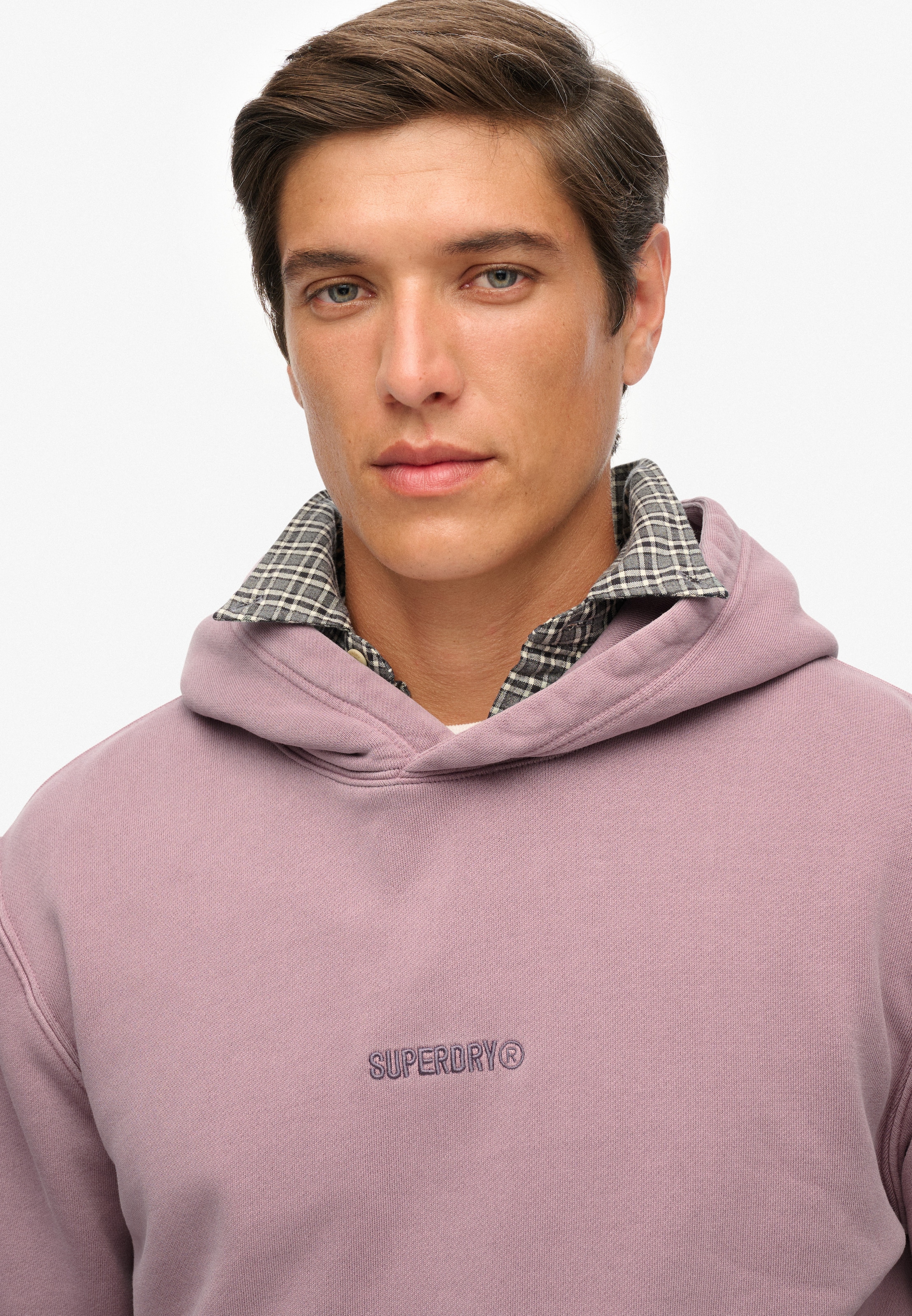 Superdry Kapuzensweatshirt »MICRO LOGO HOOD«, aus Baumwolle und Polyester, Relaxed Fit, angeraute Sweatware
