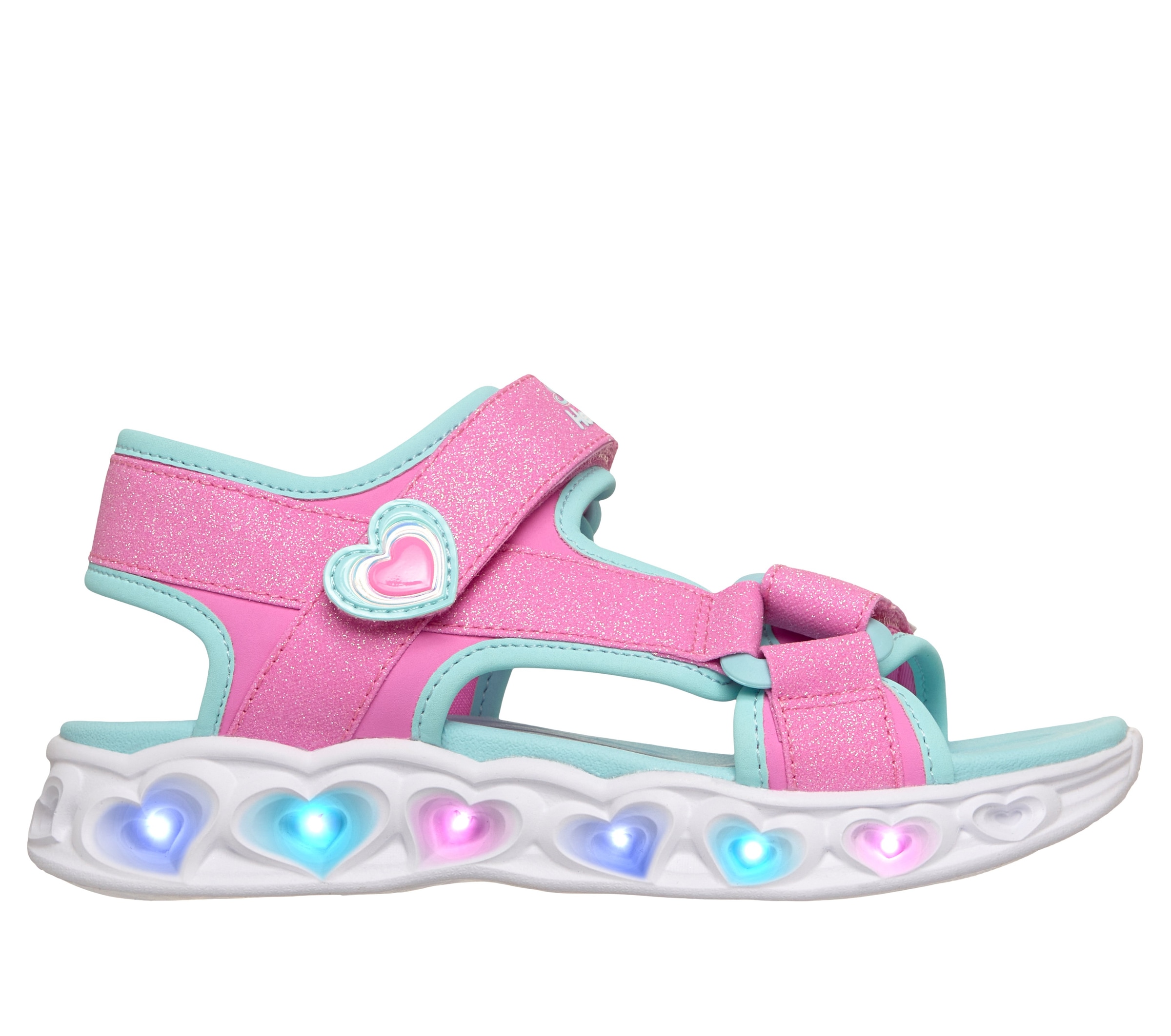 Skechers Sandale »HEART LIGHTS SANDALS«  Sommerschuh mit Klettverschluss, Größenschablone zum Download