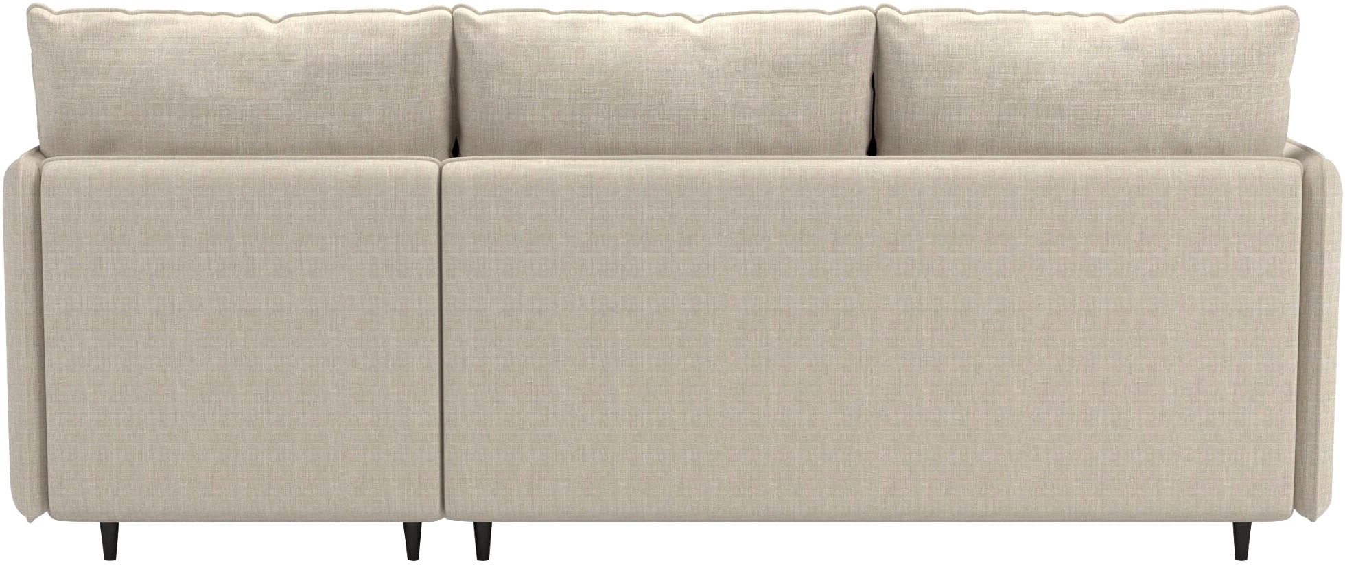 Dorel Home Ecksofa »LINDHUS, L-Form, verschiedene Stellvarianten, Loungesofa, Schlaf-Liege«, Wohnlandschaft, mit Recamiere, großer Bettkasten, Cord, Chenille