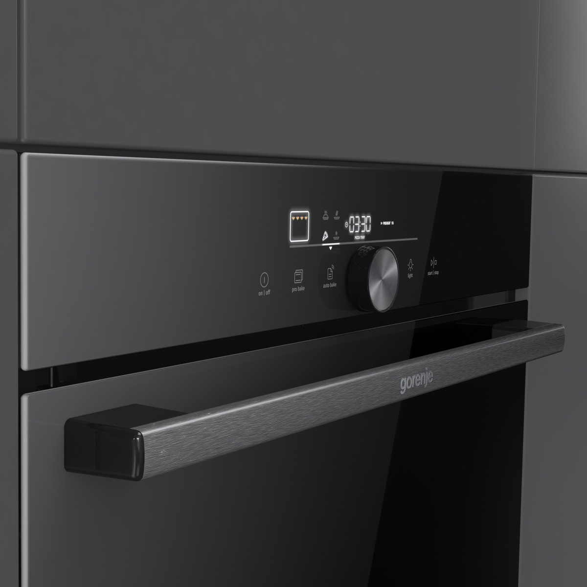 GORENJE Pyrolyse Backofen  »GO66E PIZZA350C«, mit Vollauszug, Pyrolyse-Selbstreinigung, PizzaPlus: In 3:30 Min. bei 350 °C die perfekte Pizza zuhause backen