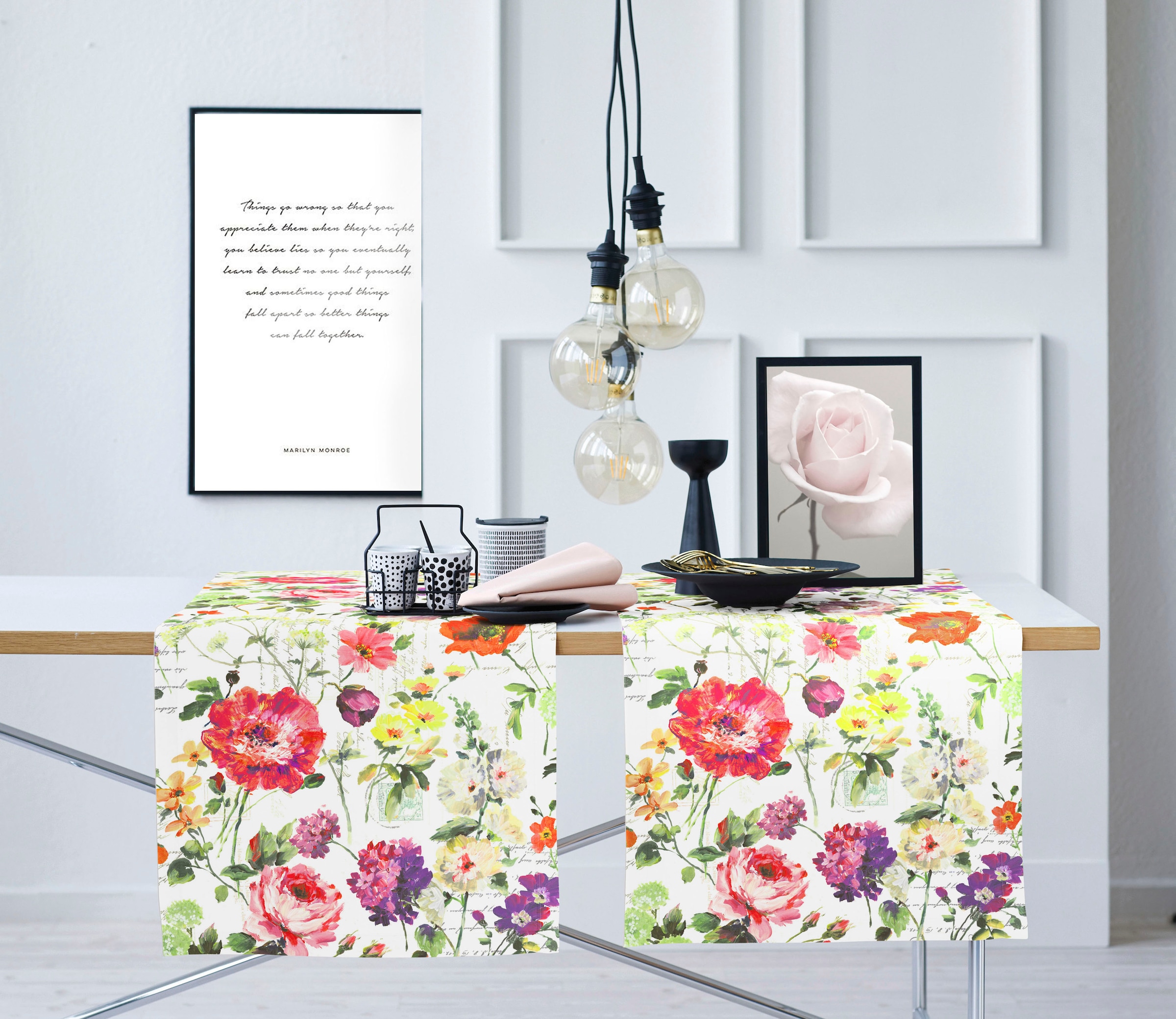 APELT Tischläufer »6850 SUMMERTIME, Sommerdeko, Sommer« mit Sommerblüten, Digitaldruck, Blüten Motiv