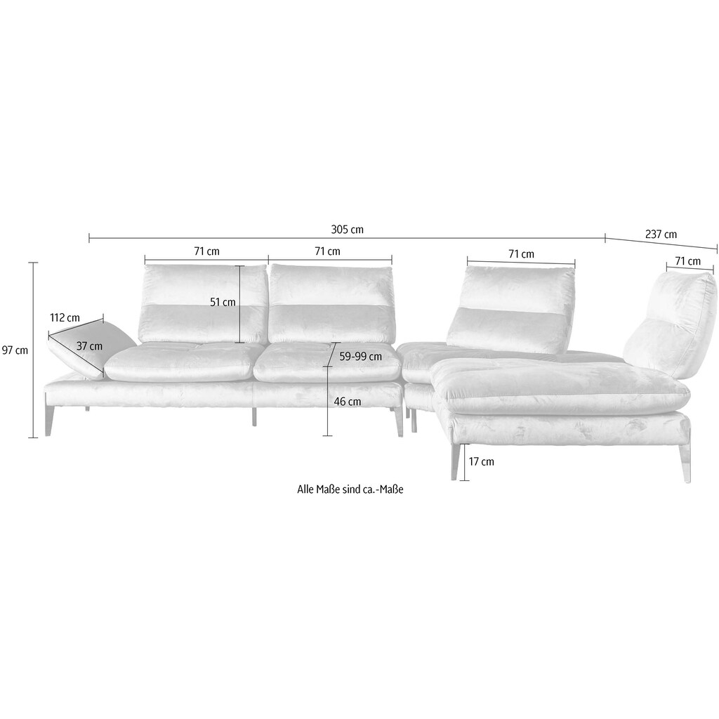 Nicoletti Home Ecksofa »Monnalisa«