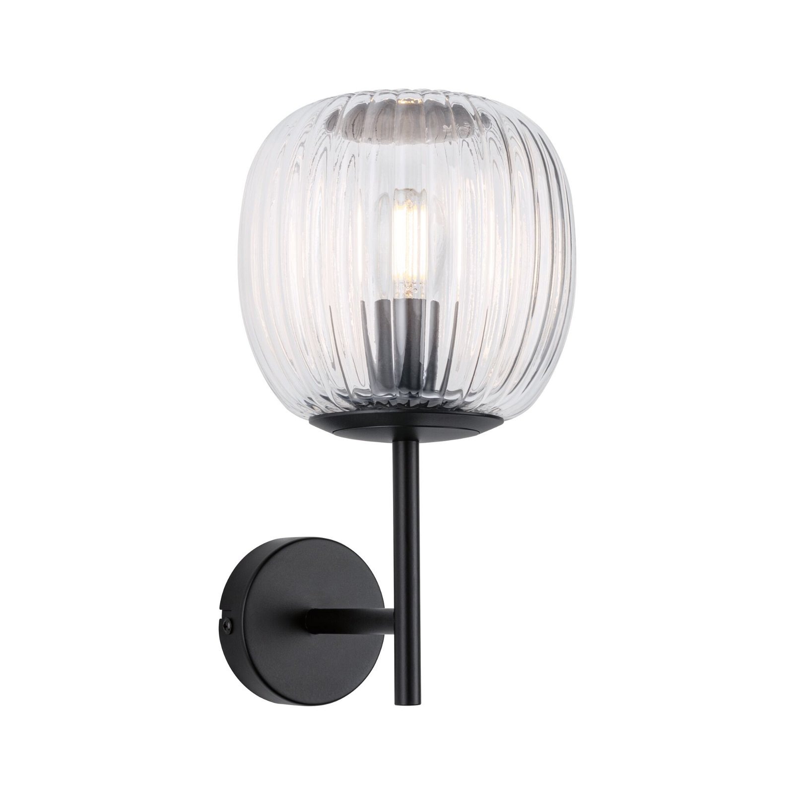 Paulmann Wandleuchte »Ruya IP44 E14 230V max. 20W Glas, Schwarz matt«, 1 flammig, Leuchtmittel E14 | ohne Leuchtmittel