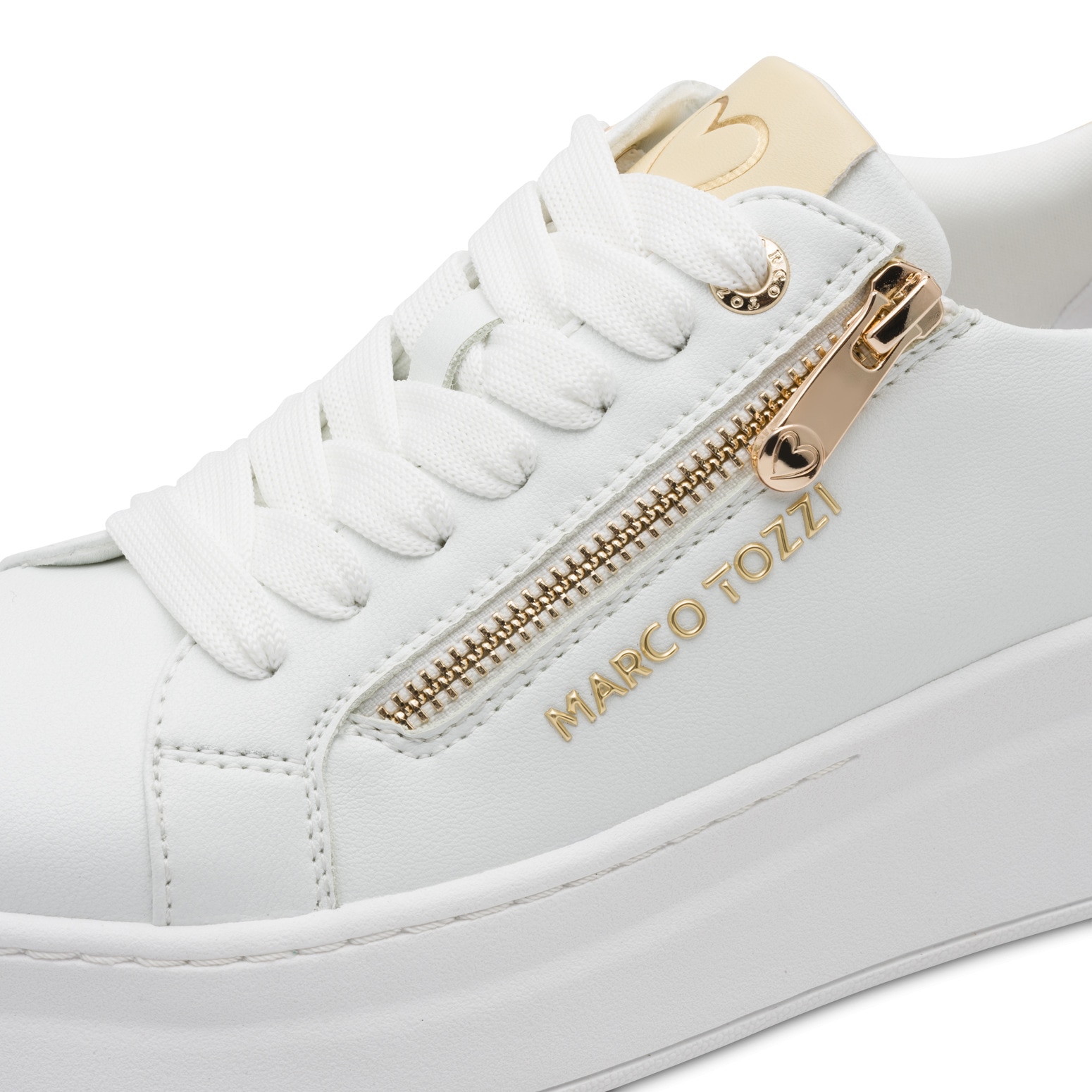 MARCO TOZZI Plateausneaker  Freizeitschuh, Halbschuh, Schnürschuh mit Außenreißverschluss