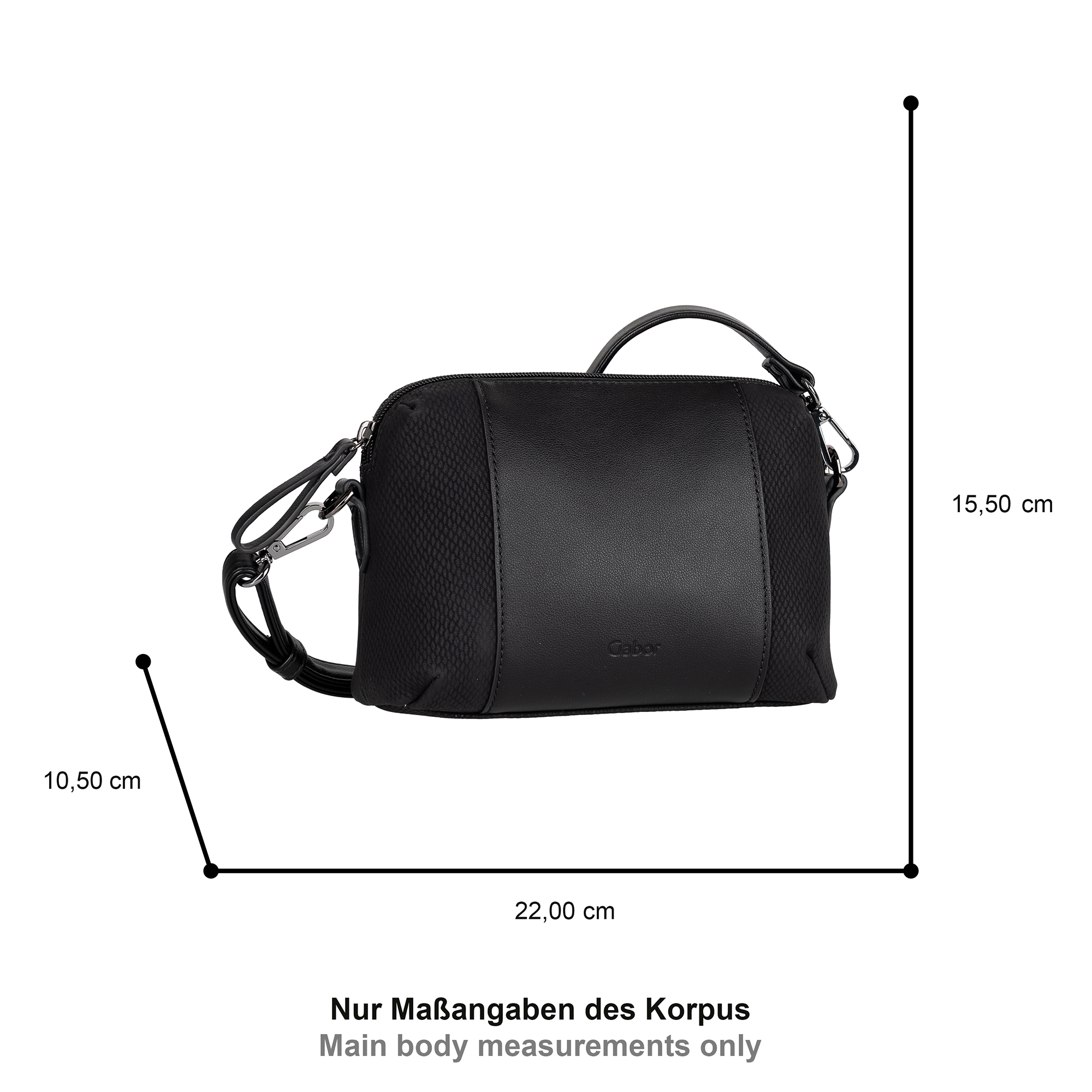 Gabor Handtasche »Wanda« aus leicht genarbtem Lederimitat mit Schlangenstruktur und Ziernähten