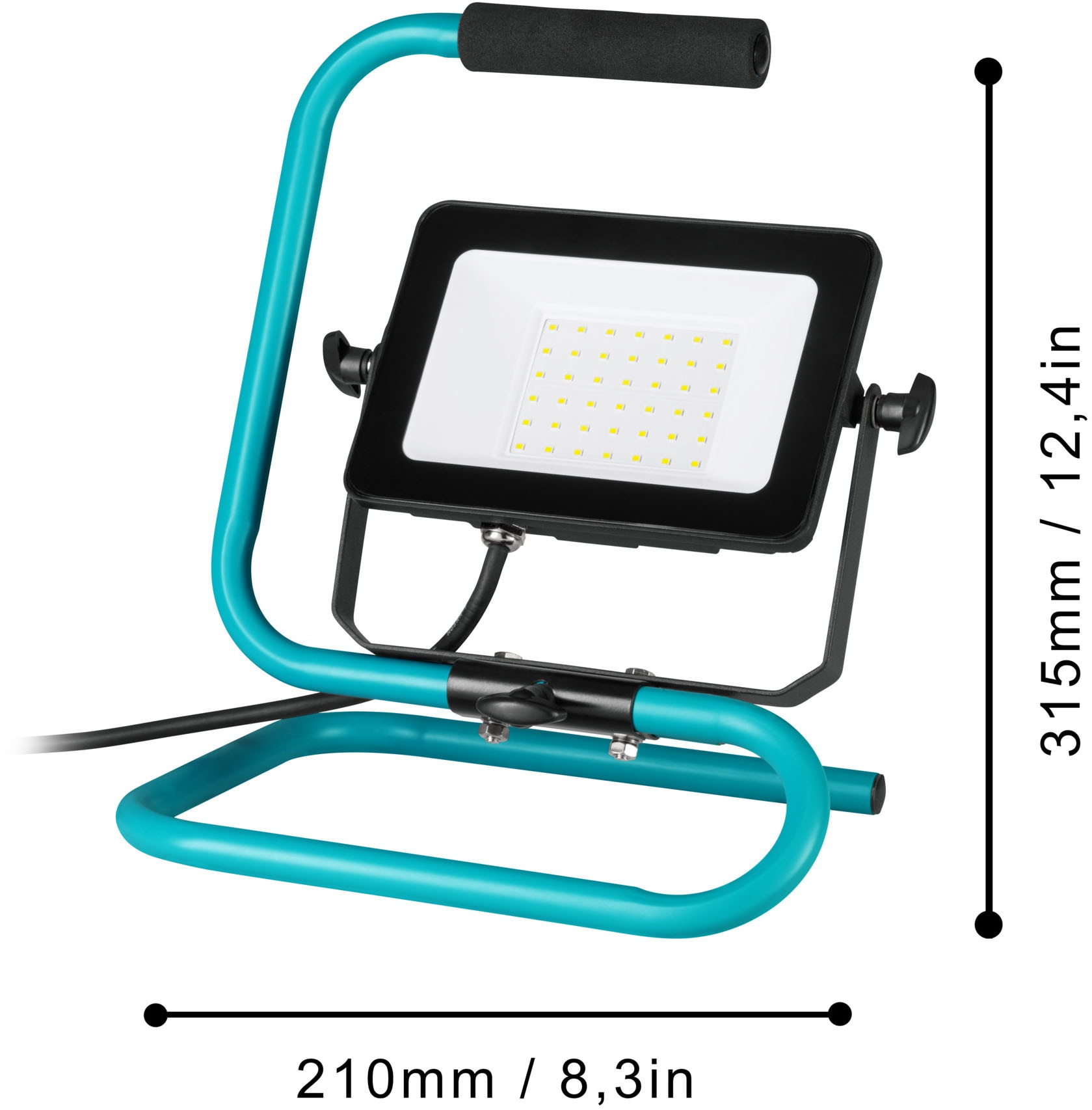 EGLO Deckenstrahler »AVELAR Strahler - Alu, Kunststoff - LED - 30W - IP65« LED-Modul 1 Stk. Neutralweiß LED Baustrahler, Arbeitsleuchte, Arbeitsscheinwerfer, L27xB21xH31,5 cm
