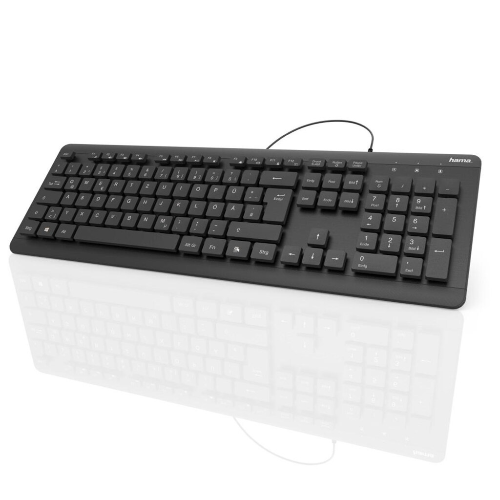 Hama PC-Tastatur »Abwaschbare Tastatur KC-600 kabelgeb. USB-A-Stecker Hygienetastatur«