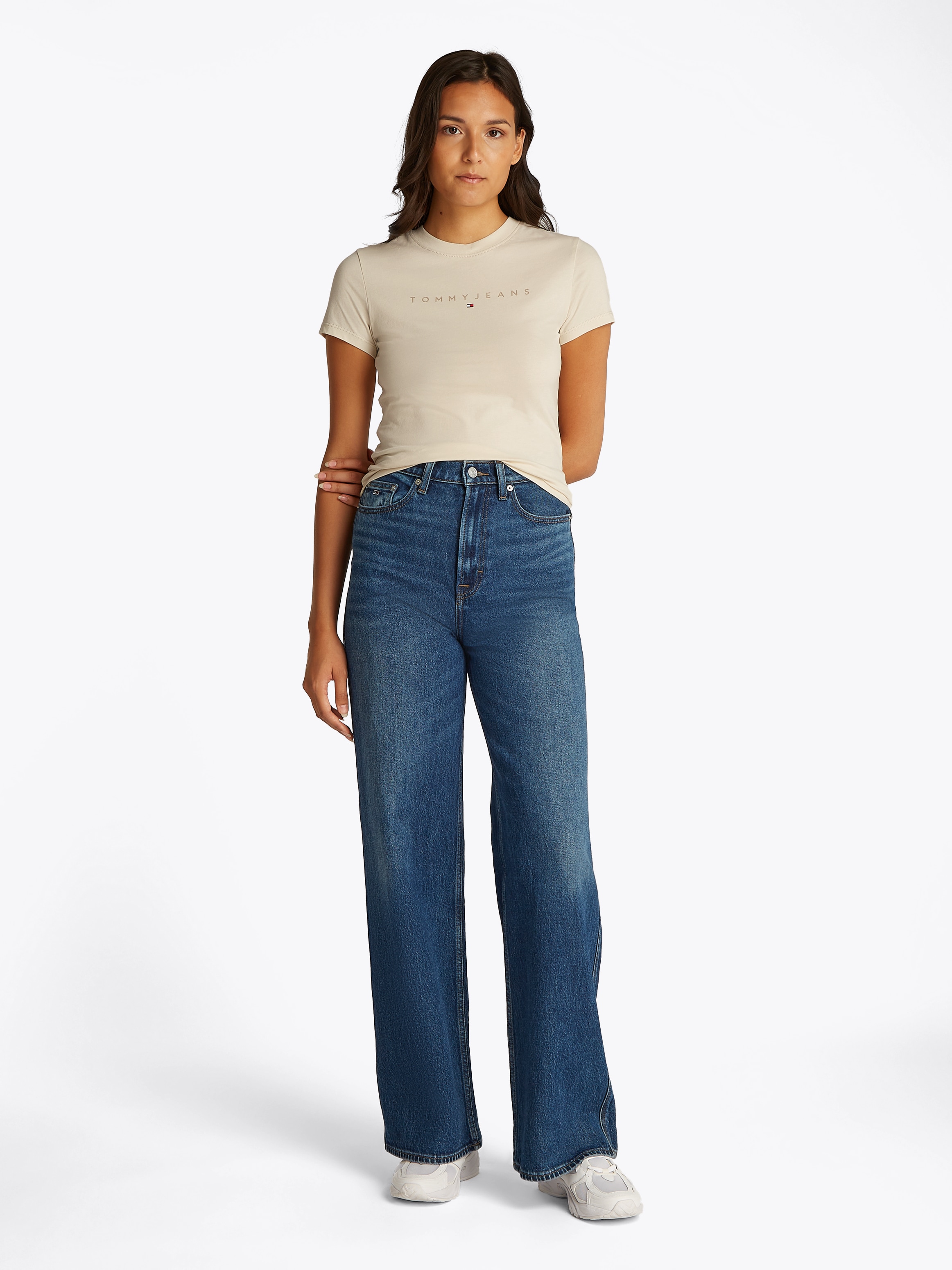 Tommy Jeans T-Shirt »TJW SLIM TONAL LINEAR TEE EXT«, mit Logoschriftzug